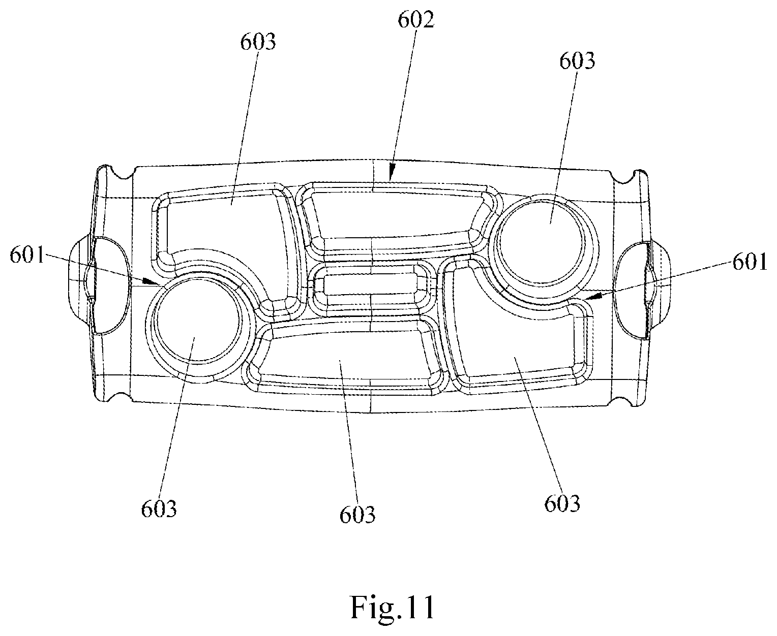 Patent US11772698 Figure 10 – Frame of double-person baby carriage and frame folding mechanism thereof