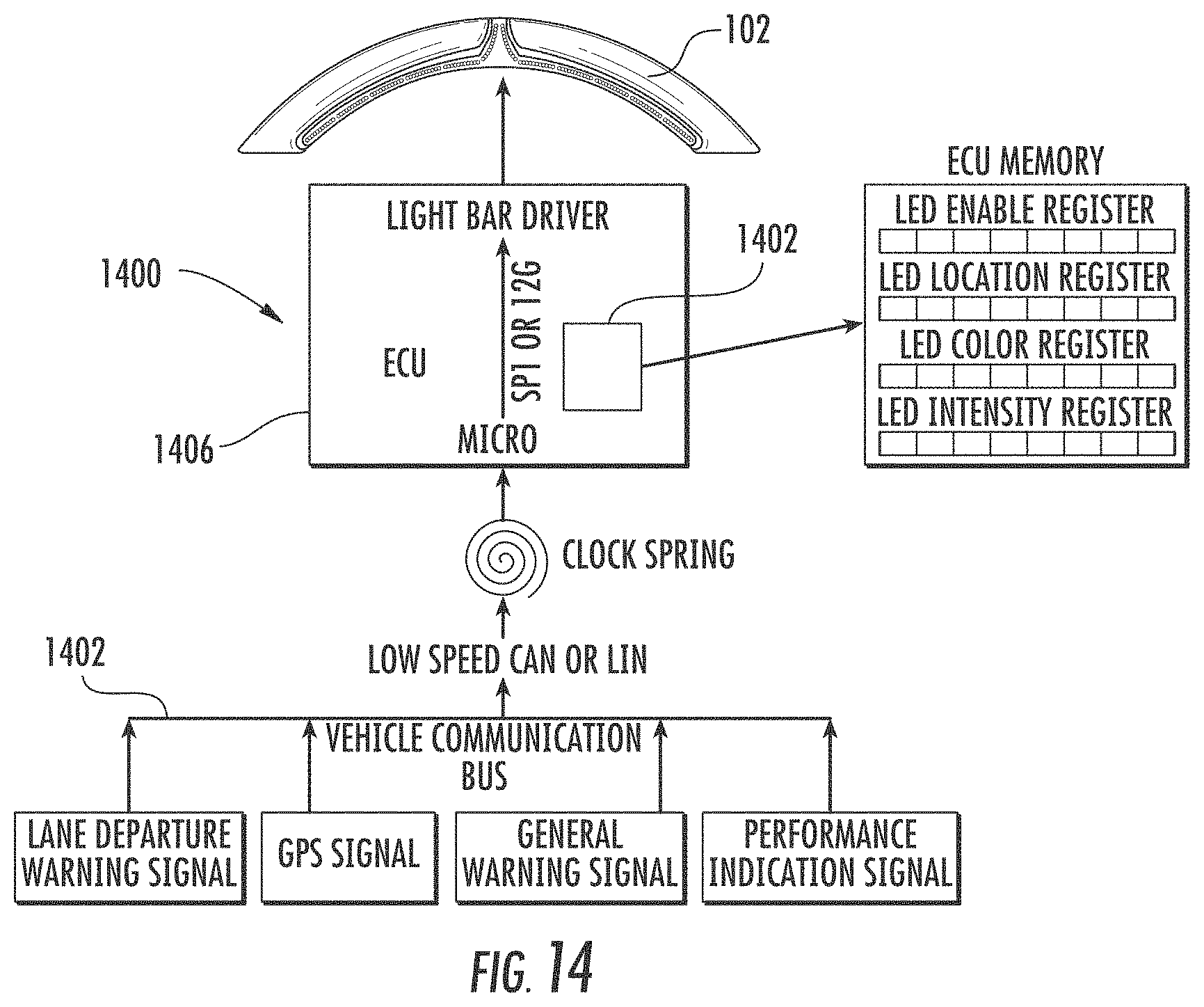 Patent US11772700 Figure 14 – Vehicle illumination systems and methods