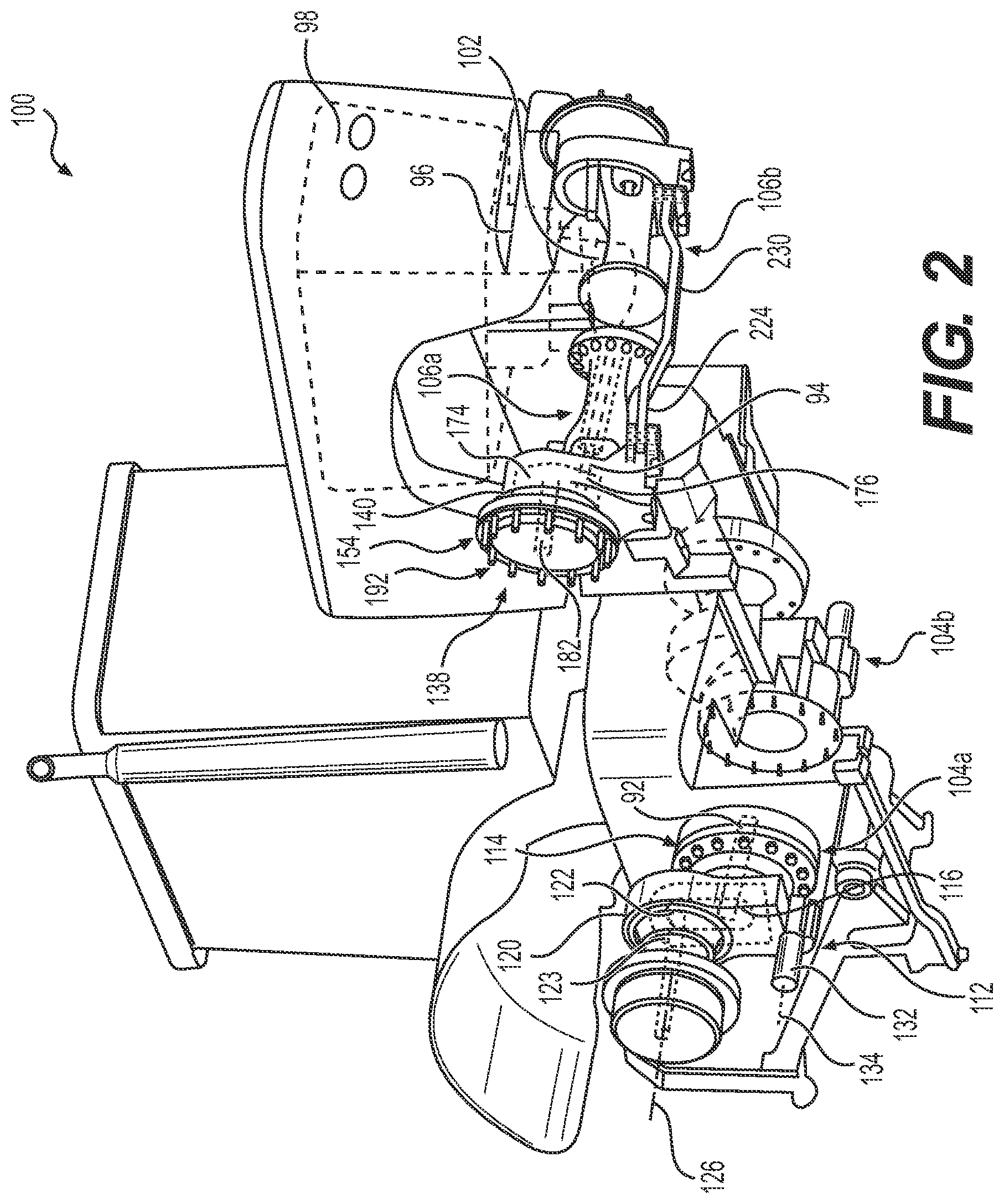 Patent US11772702 Figure 2 – Steering knuckle gearbox assembly