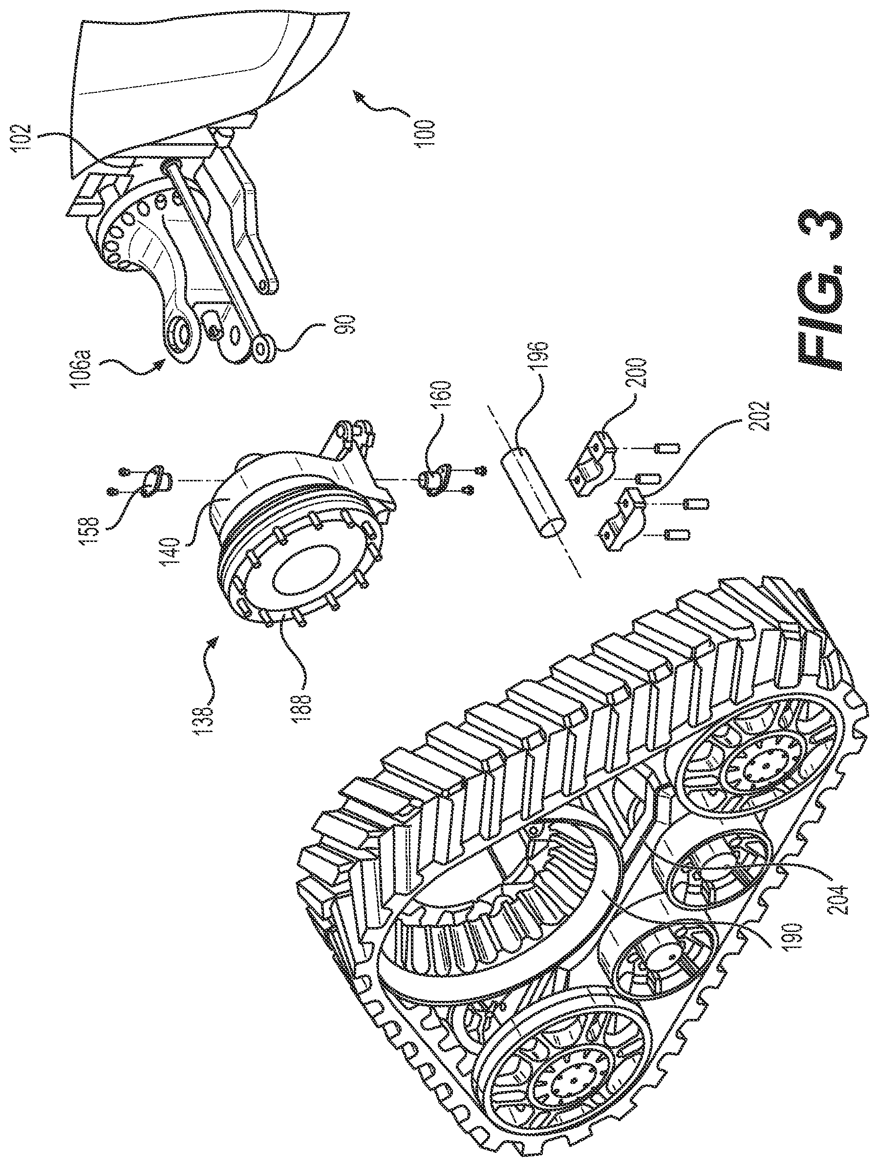 Patent US11772702 Figure 3 – Steering knuckle gearbox assembly