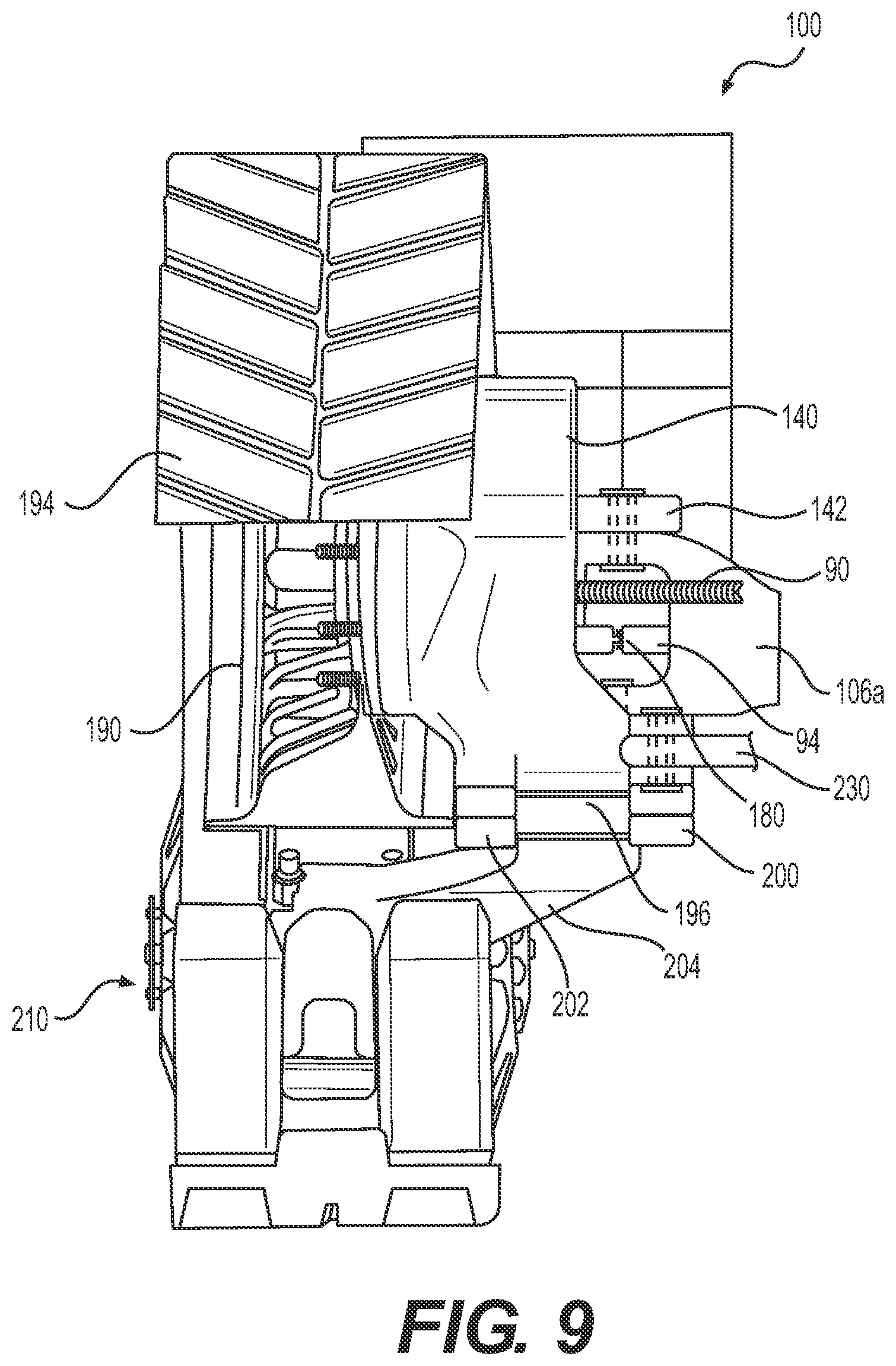 Patent US11772702 Figure 9 – Steering knuckle gearbox assembly