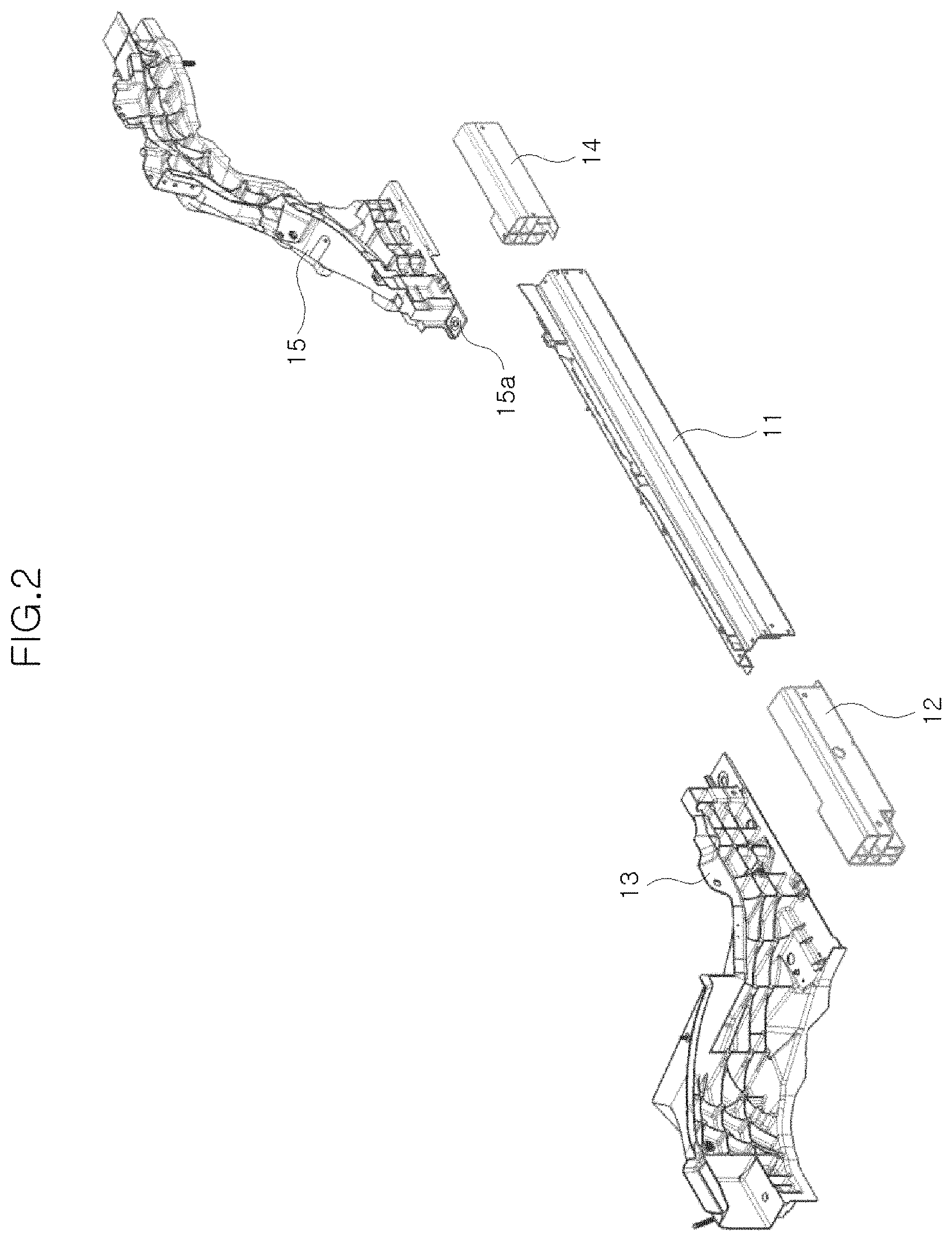Patent US11772705 Figure 2 – Side sill assembly for eco-friendly vehicle