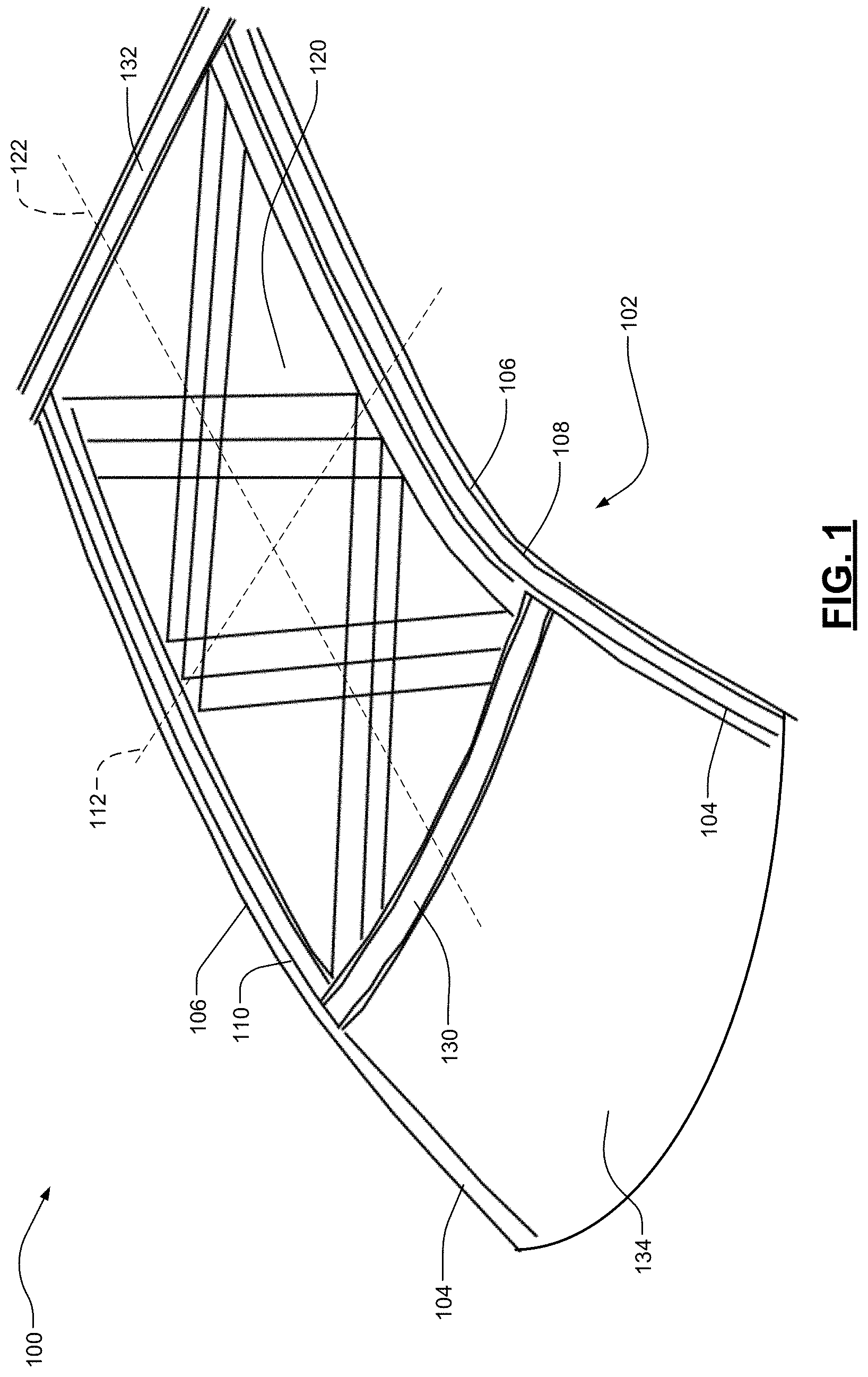 Patent US11772706 — Heated vehicle header — Figure 1