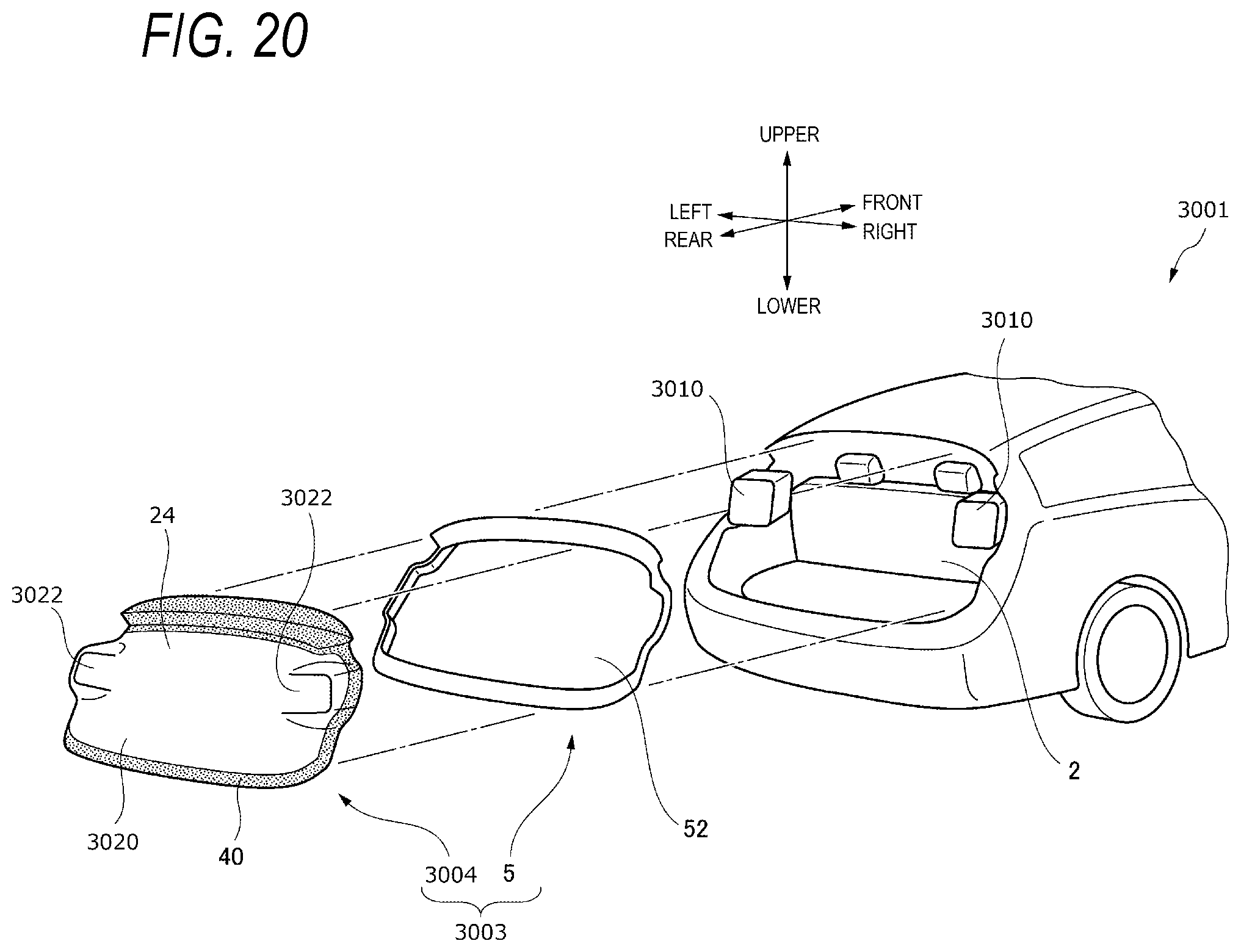 Patent US11772707 Figure 19 – Method of manufacturing vehicle rear module, vehicle back door, vehicle rear module, and vehicle module