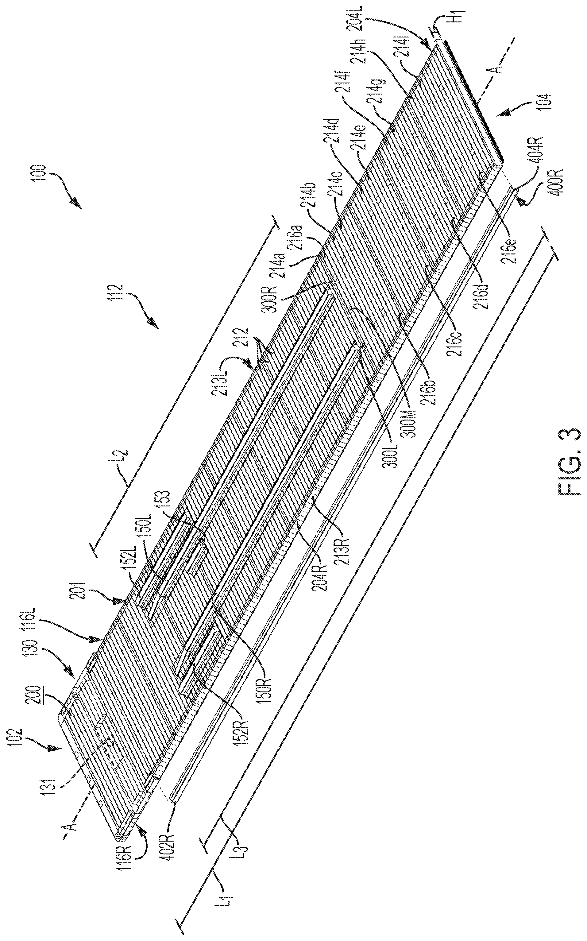 Patent US11772712 Figure 3 – Composite floor with integrated conduit