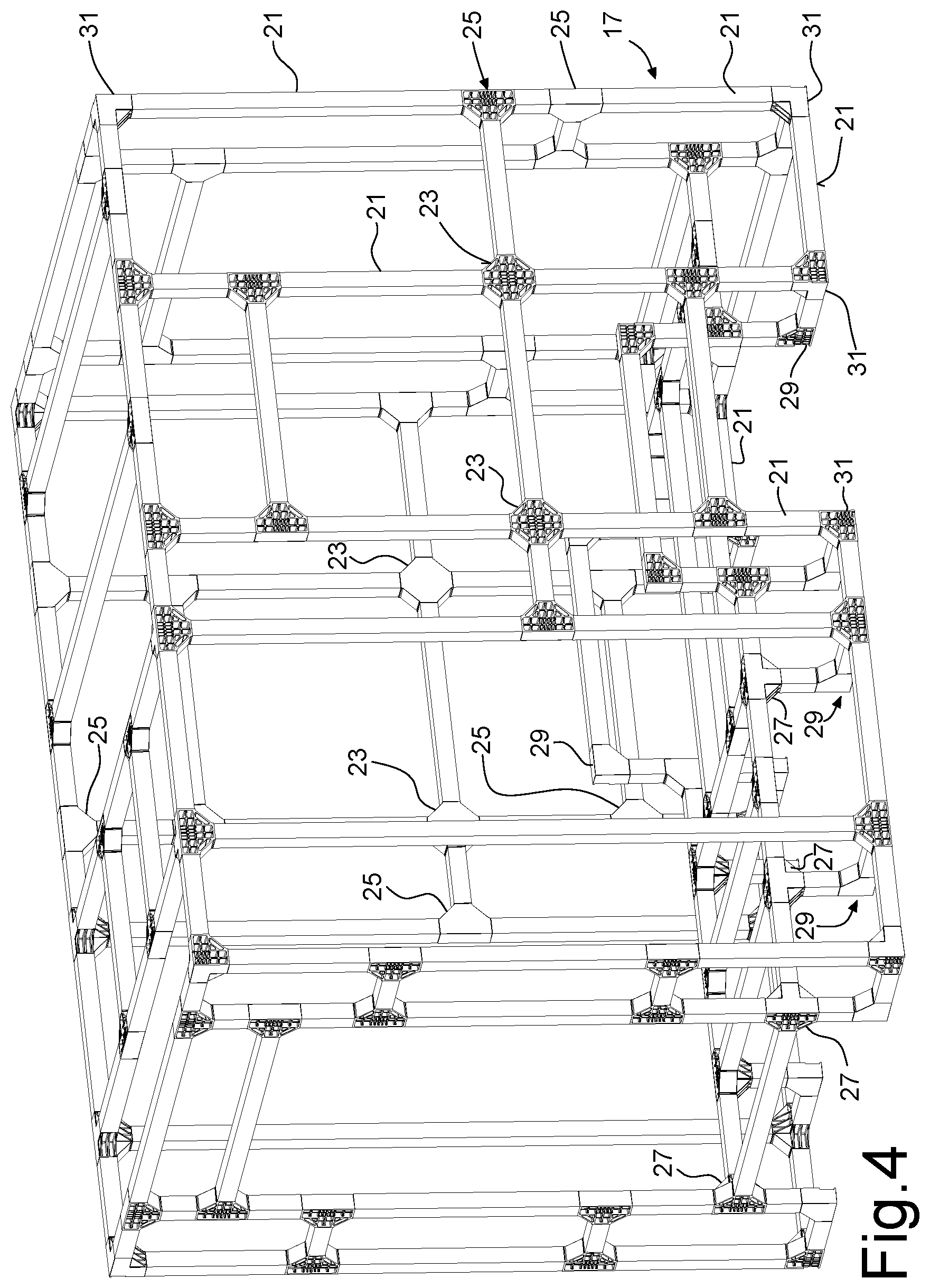 Patent US11772713 Figure 4 – System for producing a containing structure for vehicles with cabs or the like, method and vehicle obtained with said structure