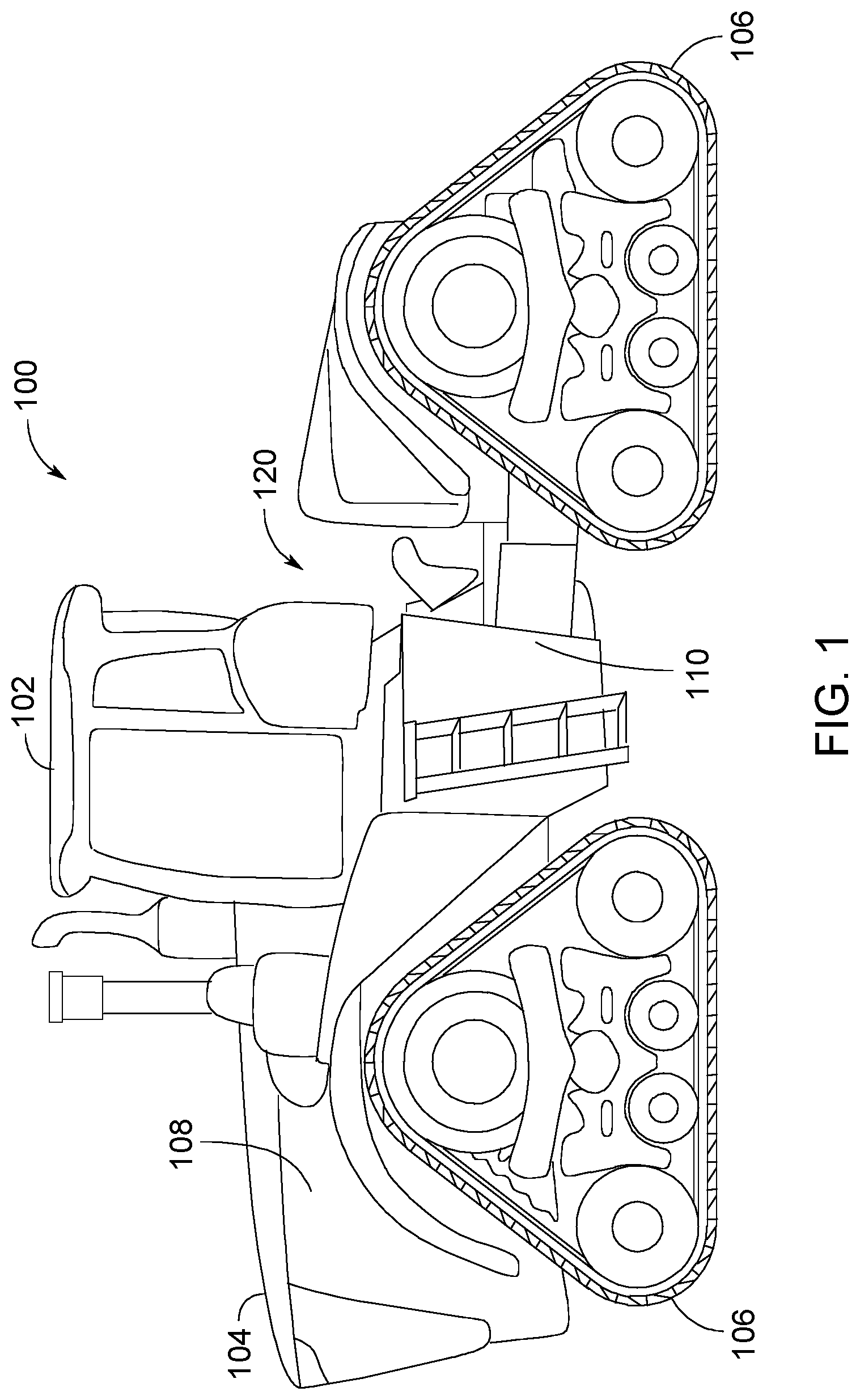 Patent US11772716 Figure 1 – Suspension system for an operator station of a work vehicle