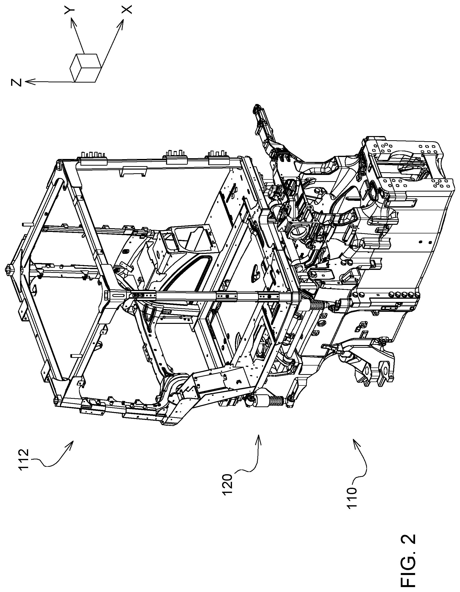 Patent US11772716 Figure 2 – Suspension system for an operator station of a work vehicle