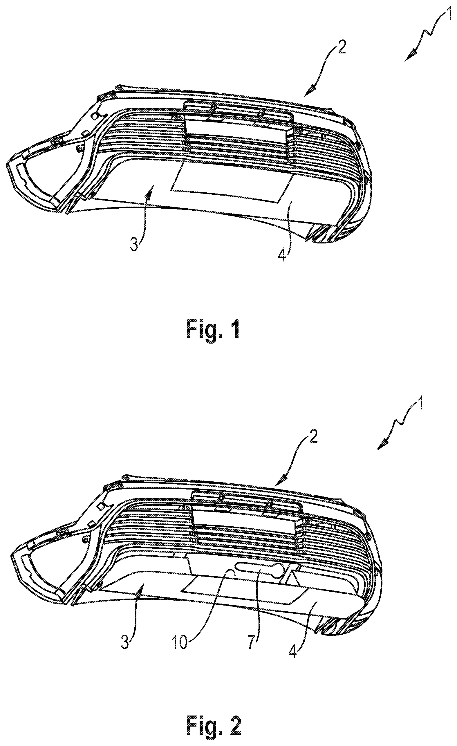 Patent US11772721 Figure 1 – Motor vehicle with a rear diffuser