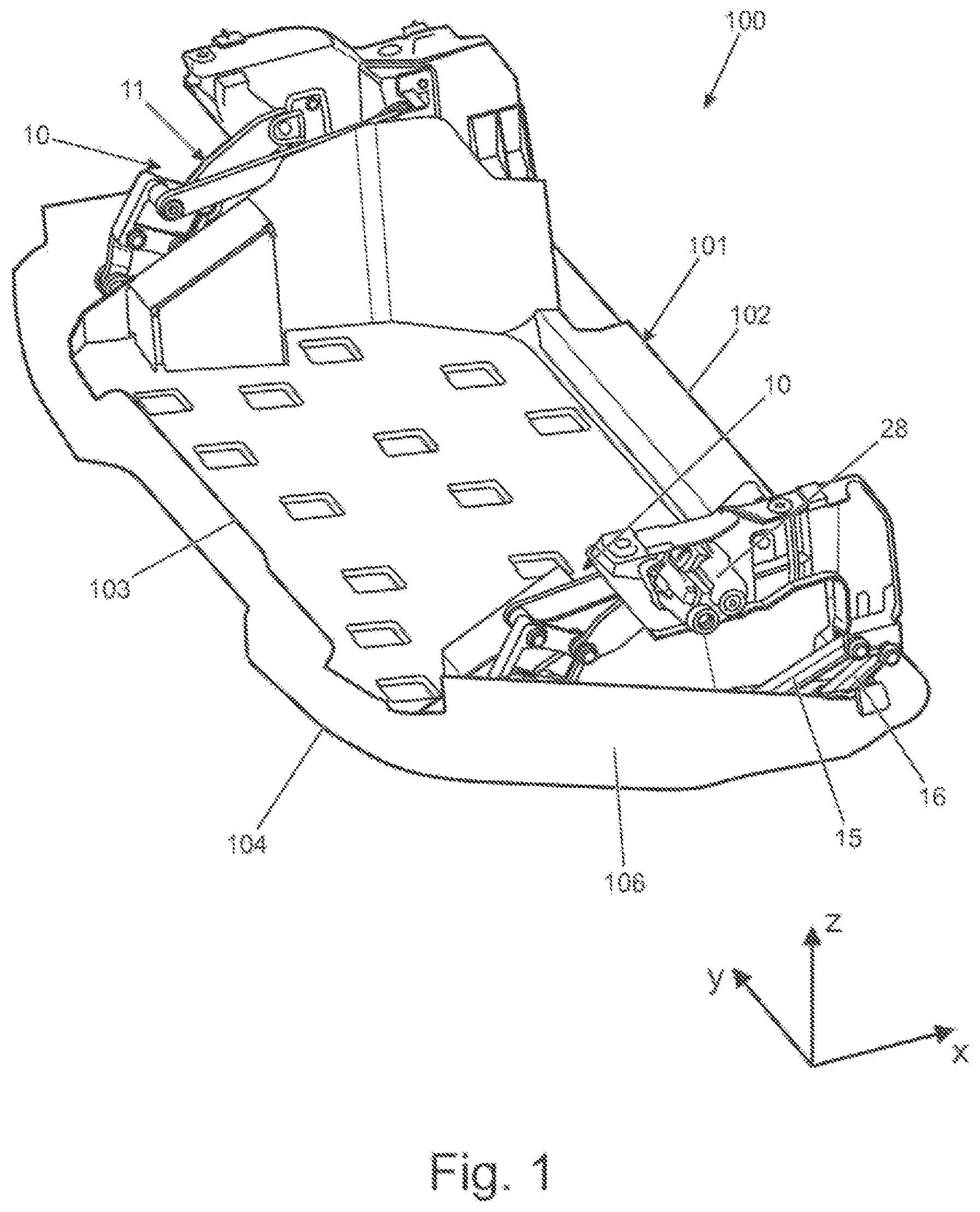 Patent US11772722 Figure 1 – Active diffuser mechanism