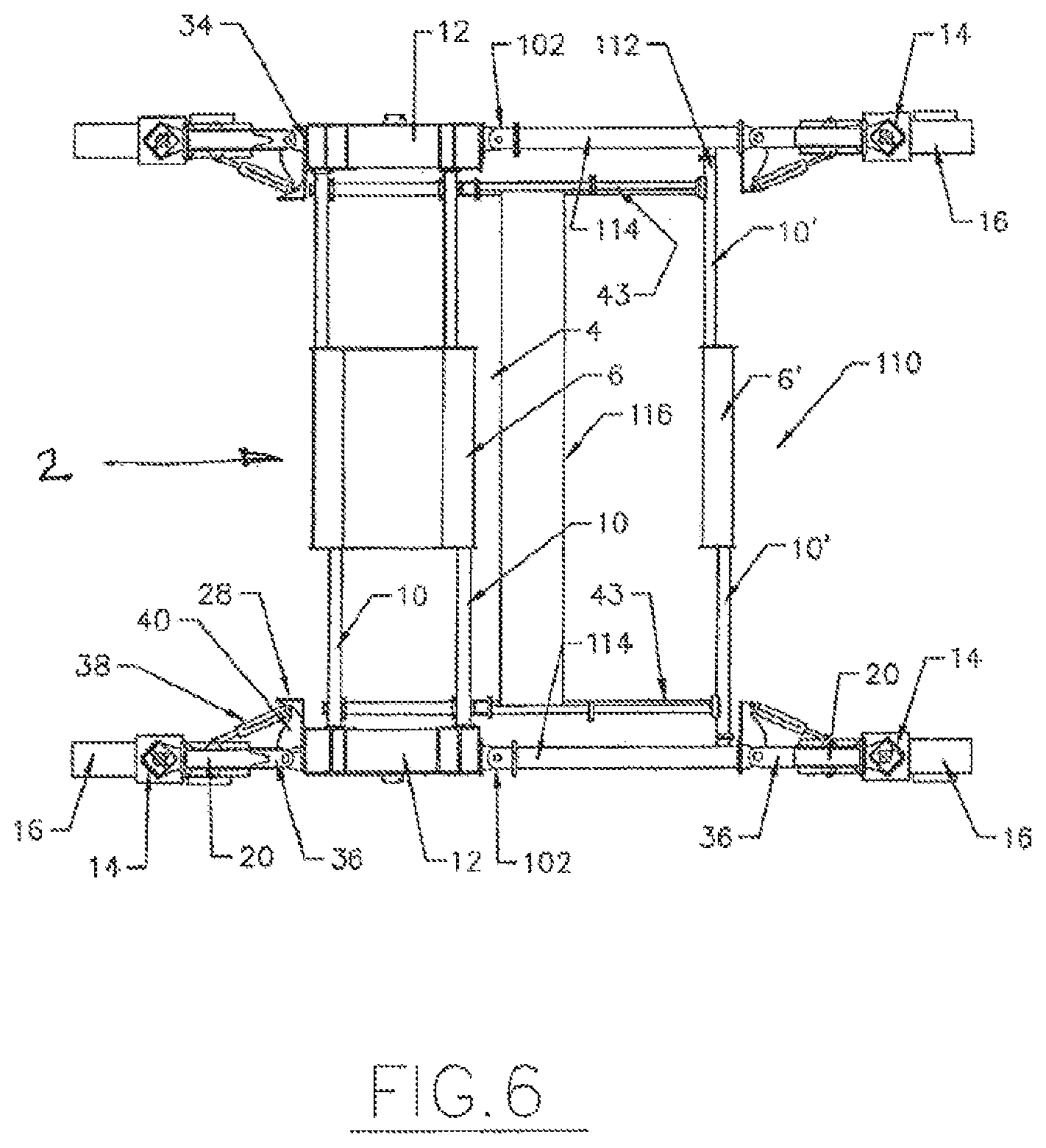 Patent US11772723 Figure 6 – Automatically adjusting swing legs for mounting and aligning and reorienting crawlers