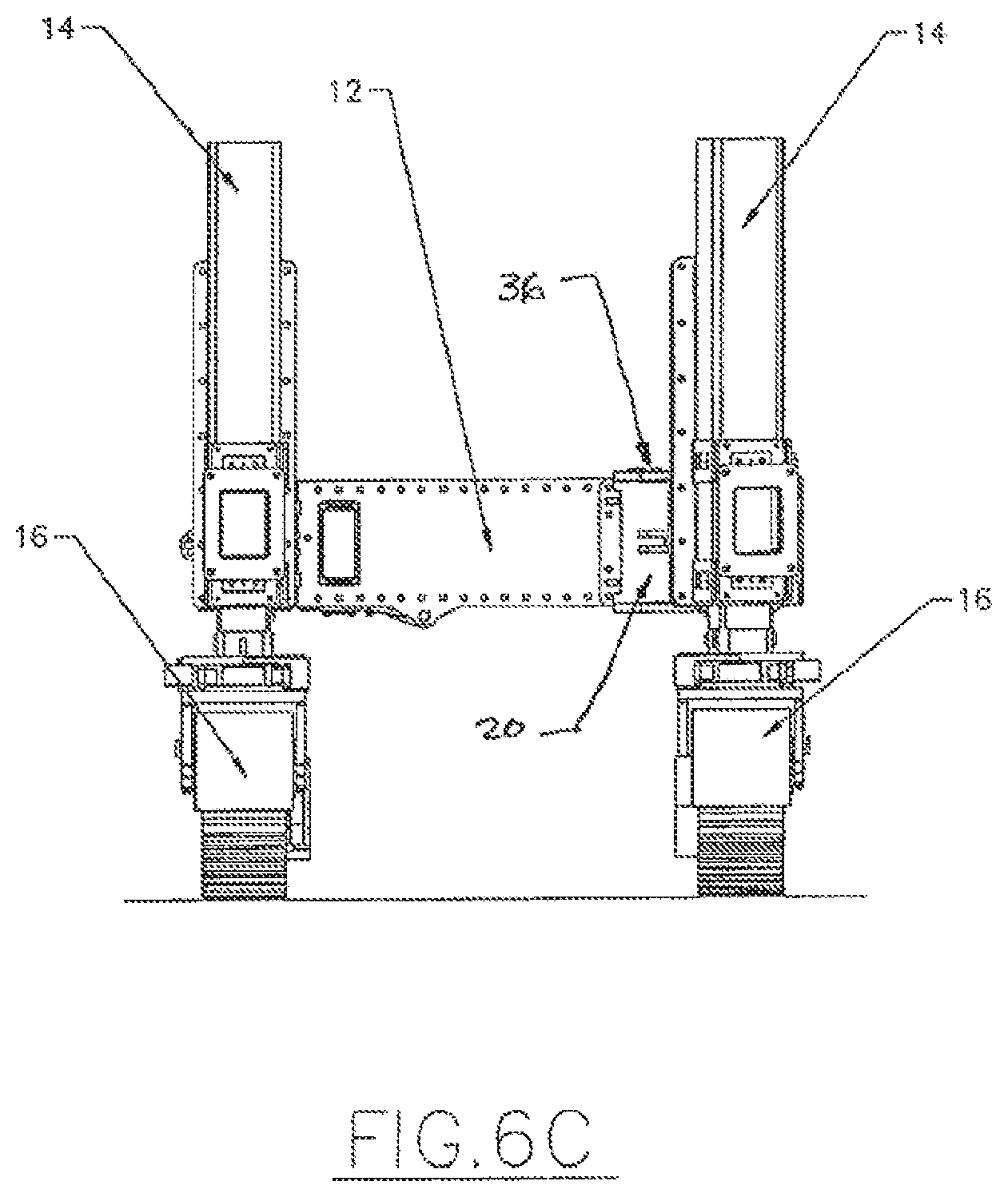 Patent US11772723 Figure 9 – Automatically adjusting swing legs for mounting and aligning and reorienting crawlers