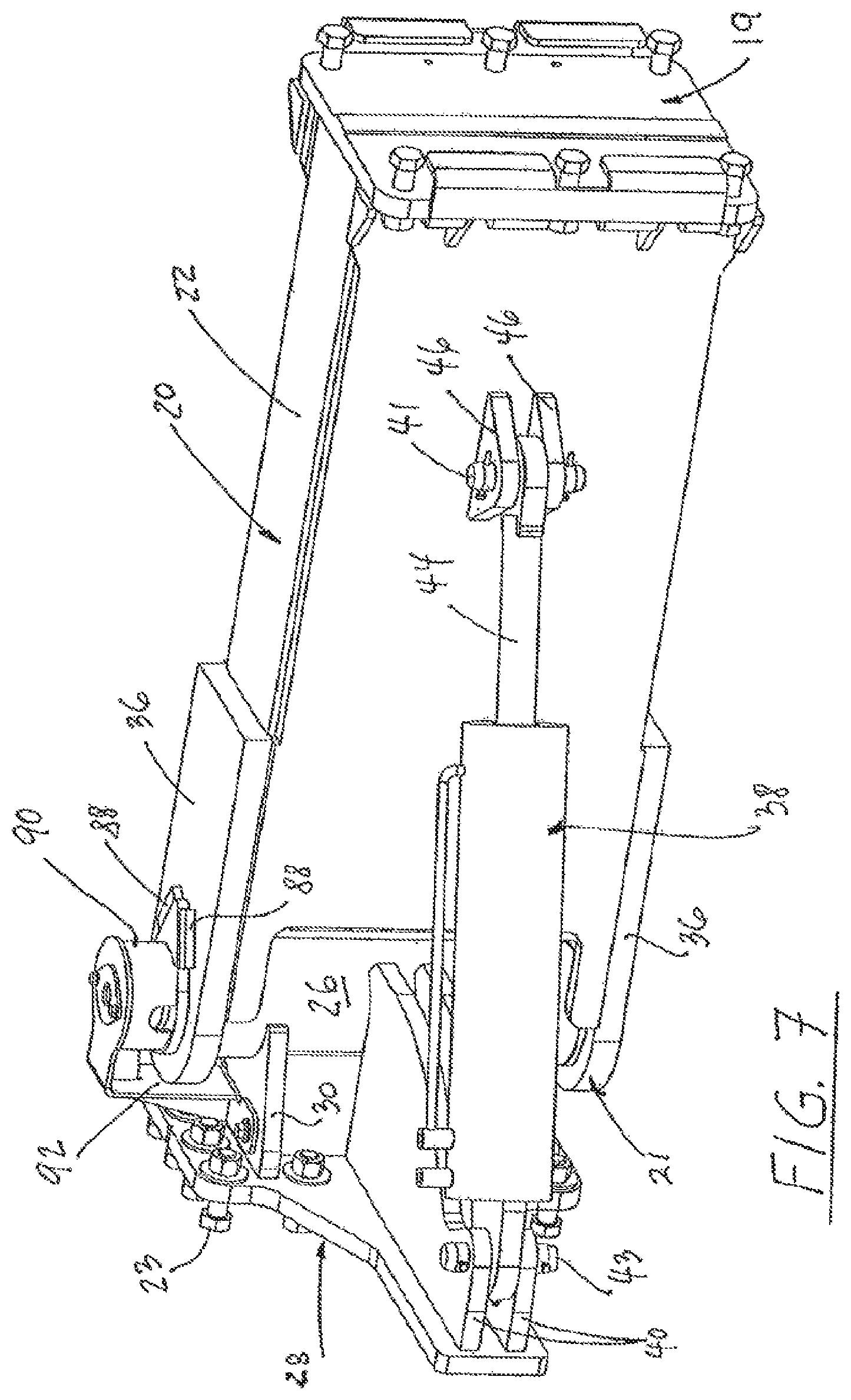 Patent US11772723 Figure 10 – Automatically adjusting swing legs for mounting and aligning and reorienting crawlers