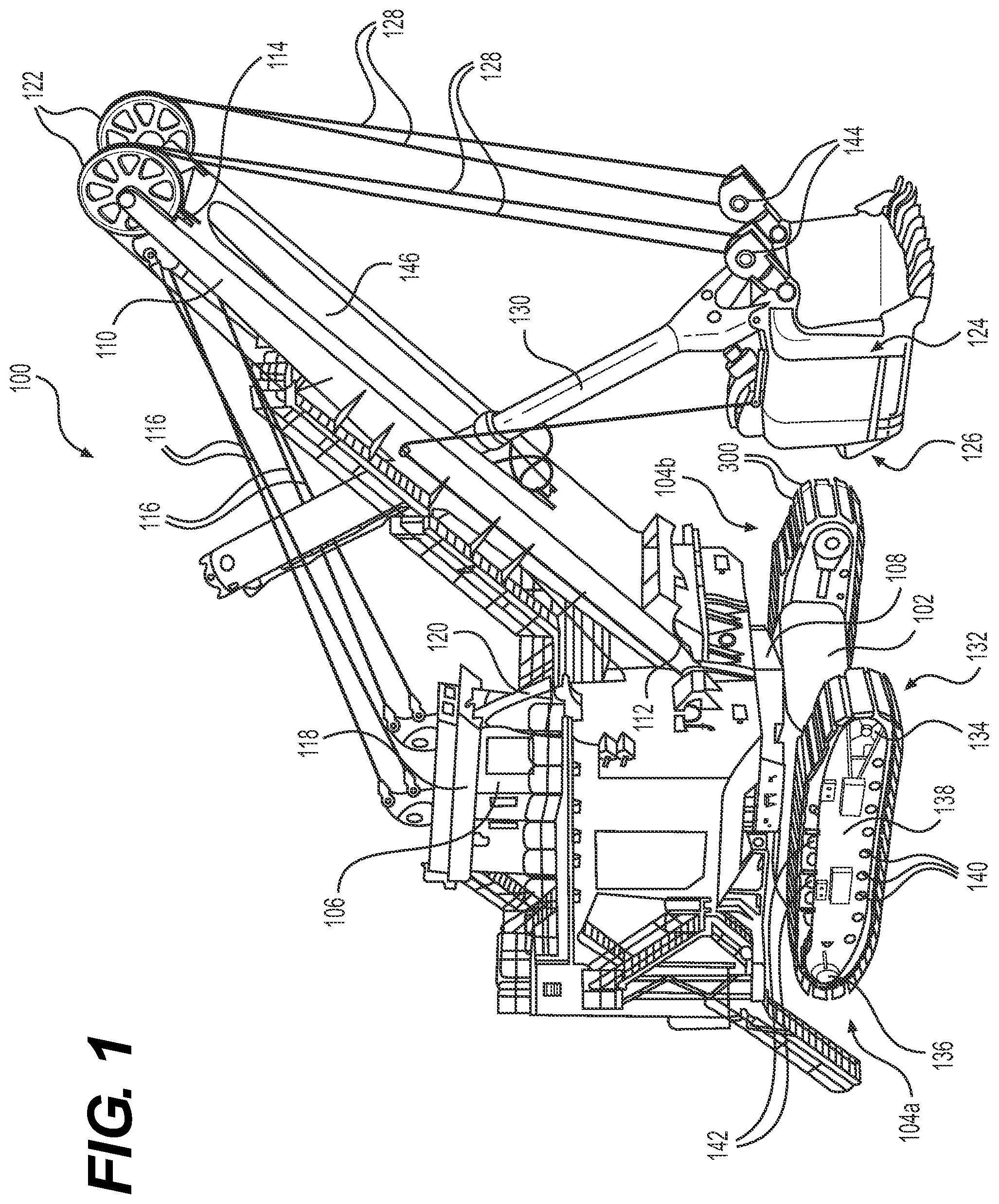 Patent US11772724 Figure 1 – Track pin and bushing retention design for a track chain