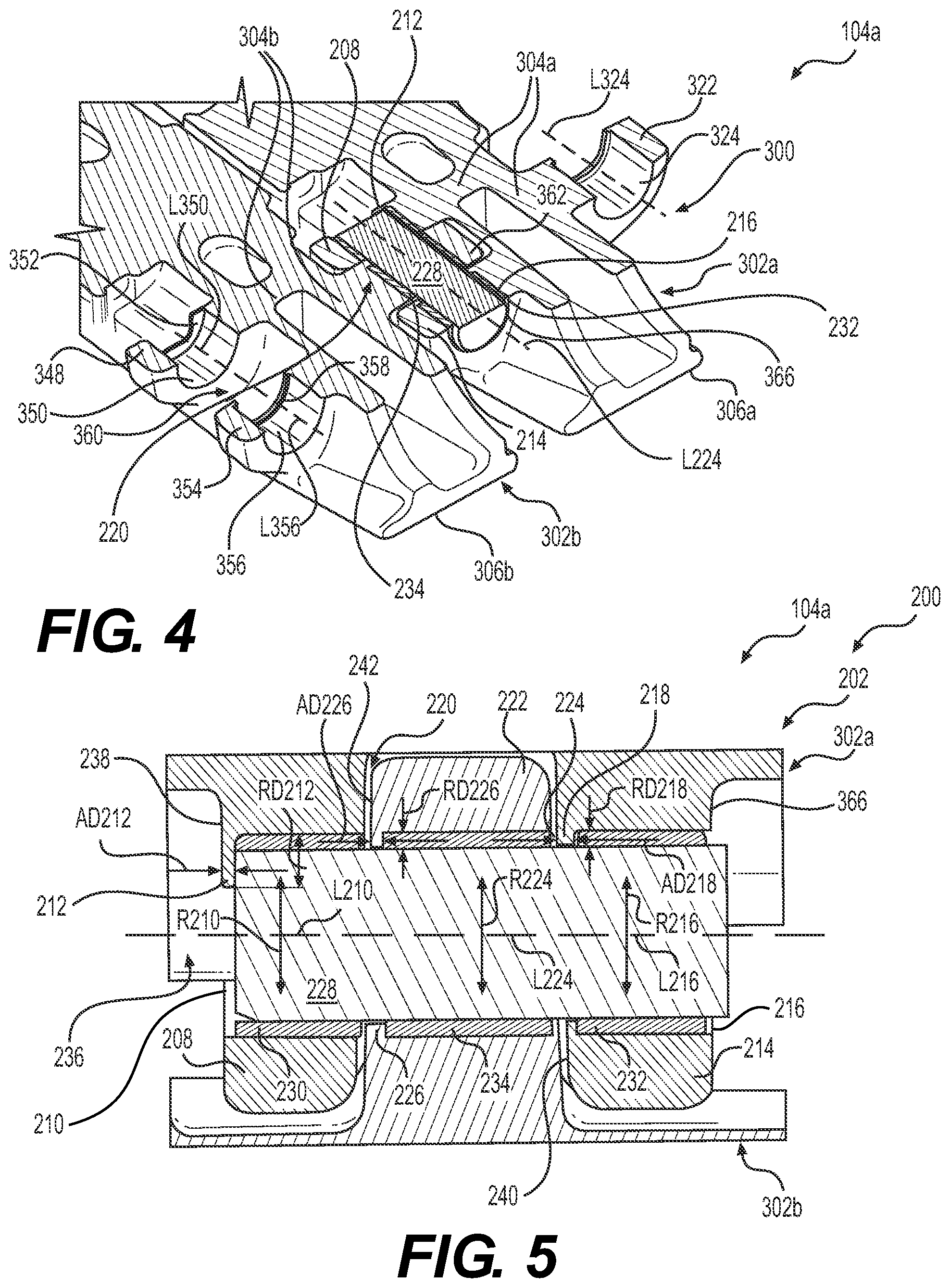 Patent US11772724 Figure 3 – Track pin and bushing retention design for a track chain