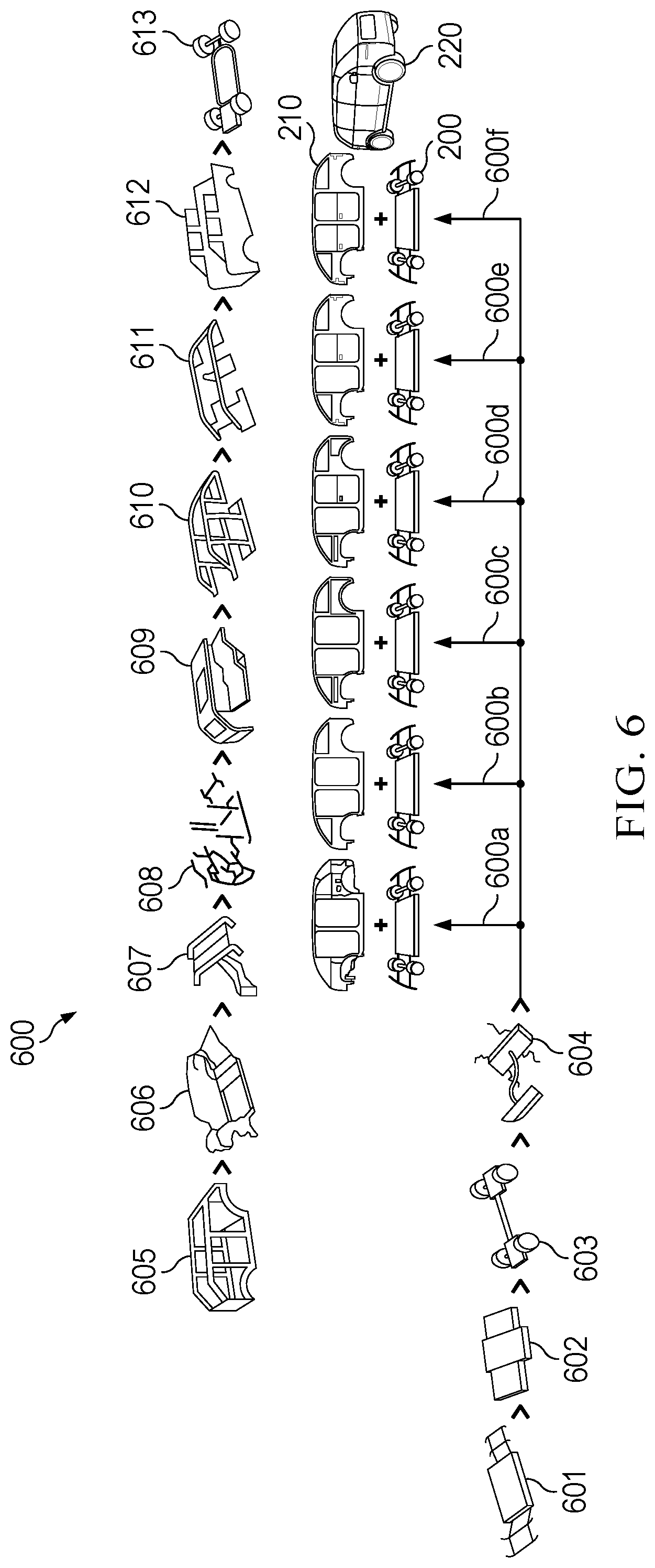 Patent US11772725 Figure 9 – Manufacturing process for electric vehicle platform