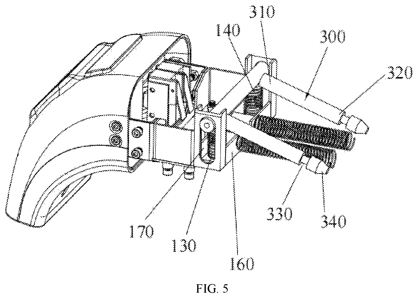 Patent US11772729 Figure 5 – Electric bicycle parking pile and parking lock structure thereof
