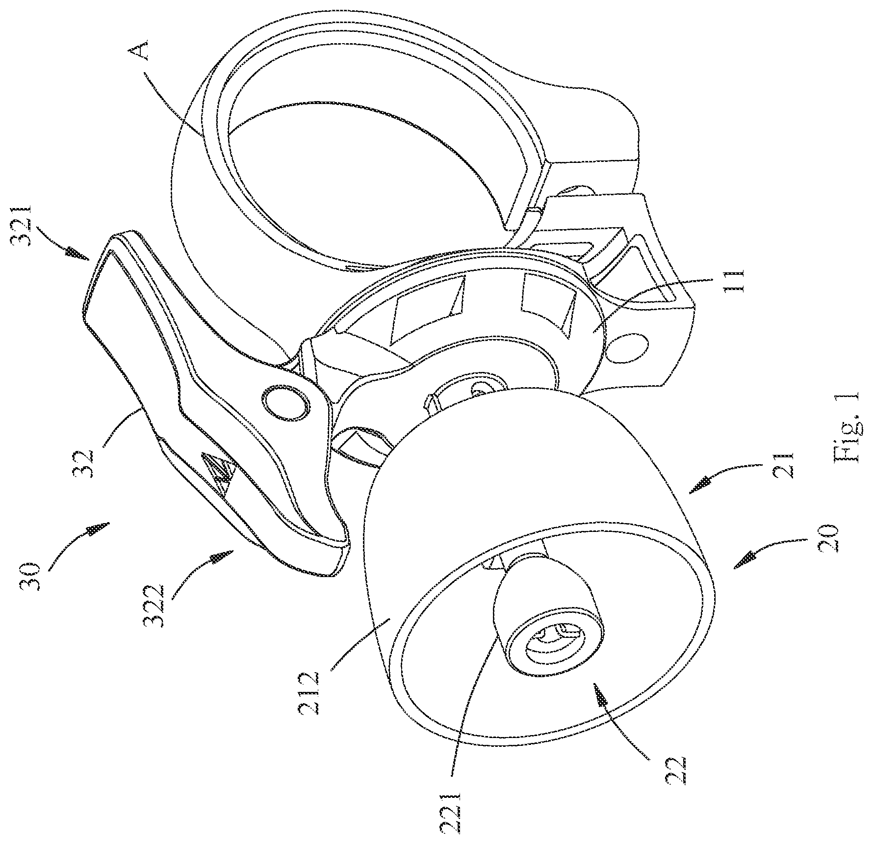 Patent US11772732 — Bicycle bell — Figure 1