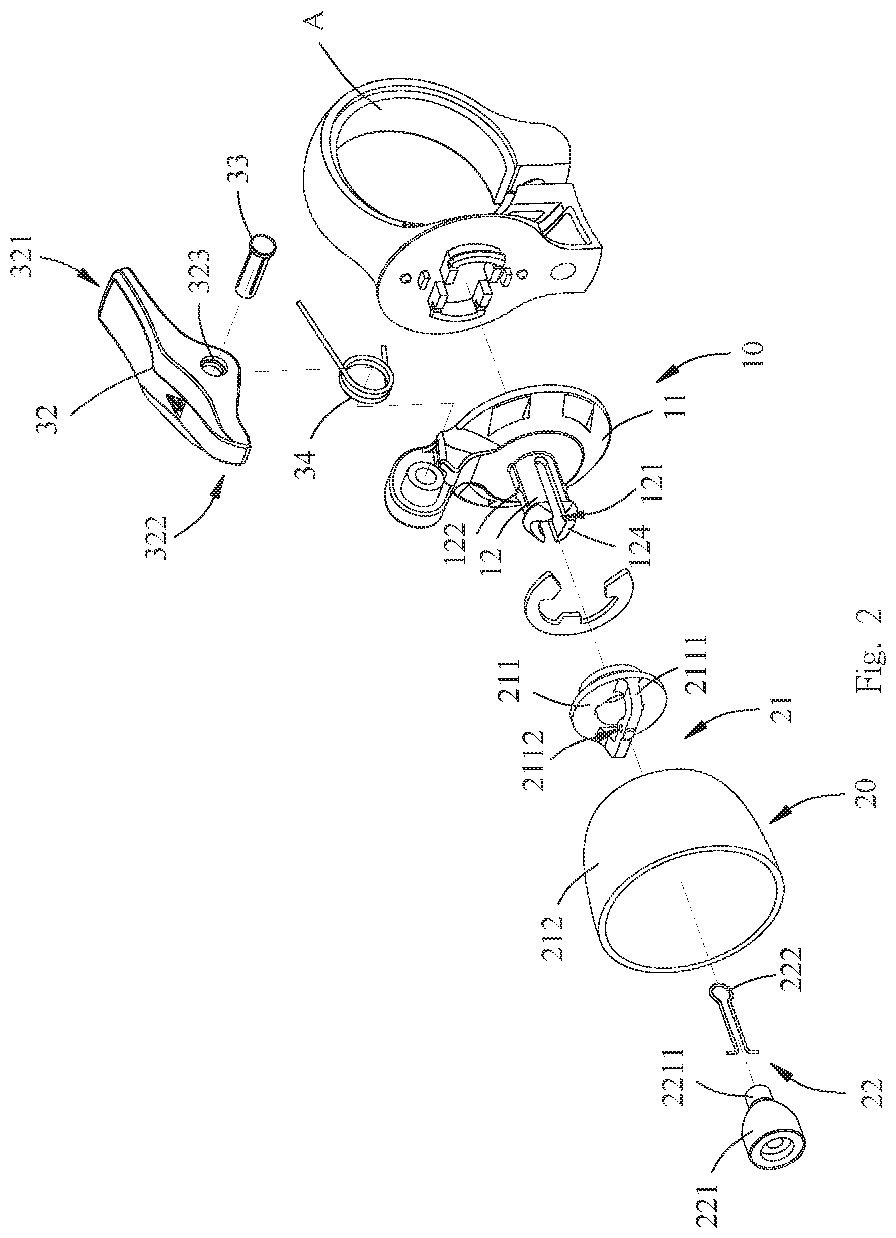 Patent US11772732 Figure 2 – Bicycle bell