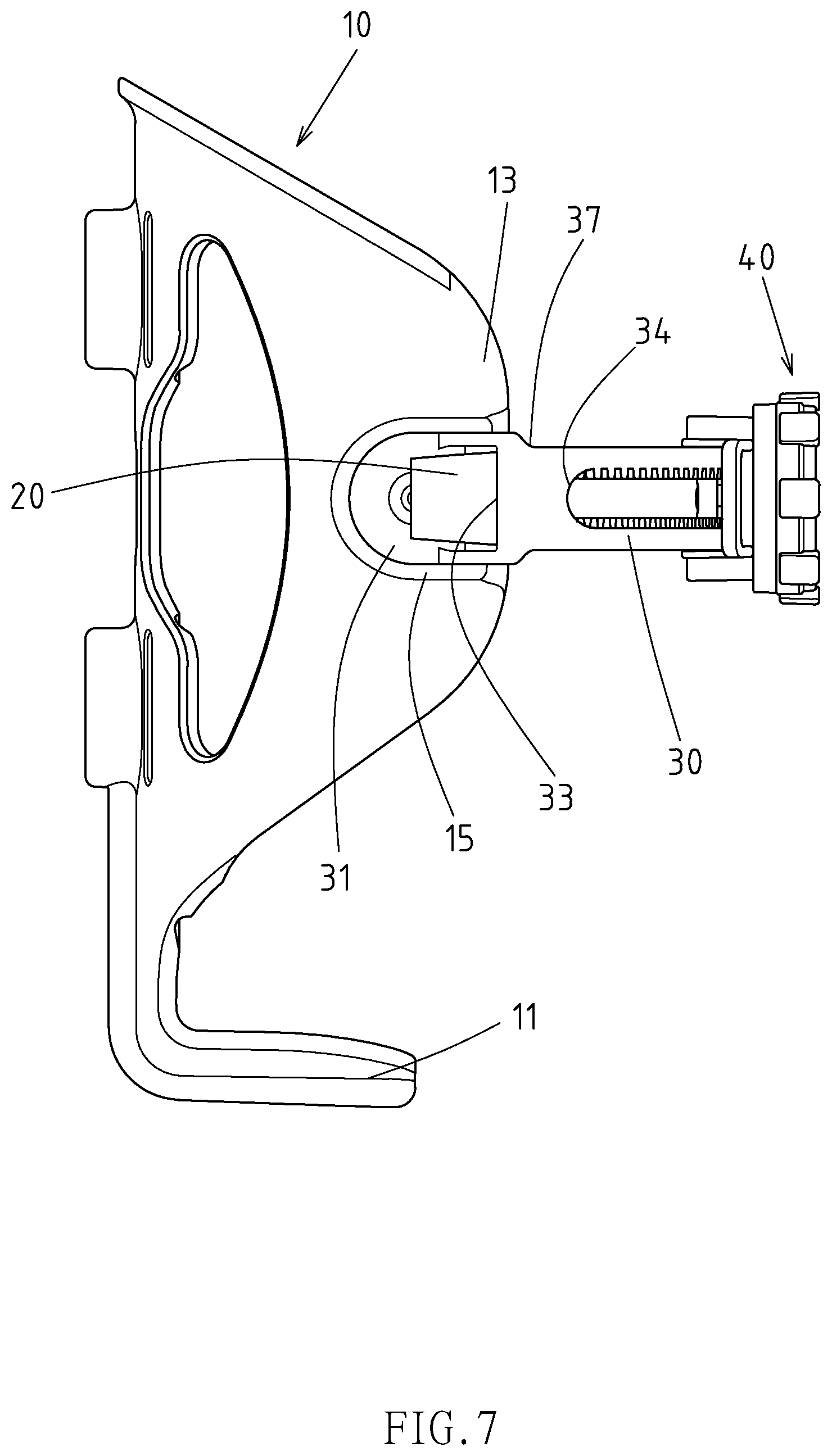 Patent US11772733 Figure 6 – Adjustable cage for various bottle sizes