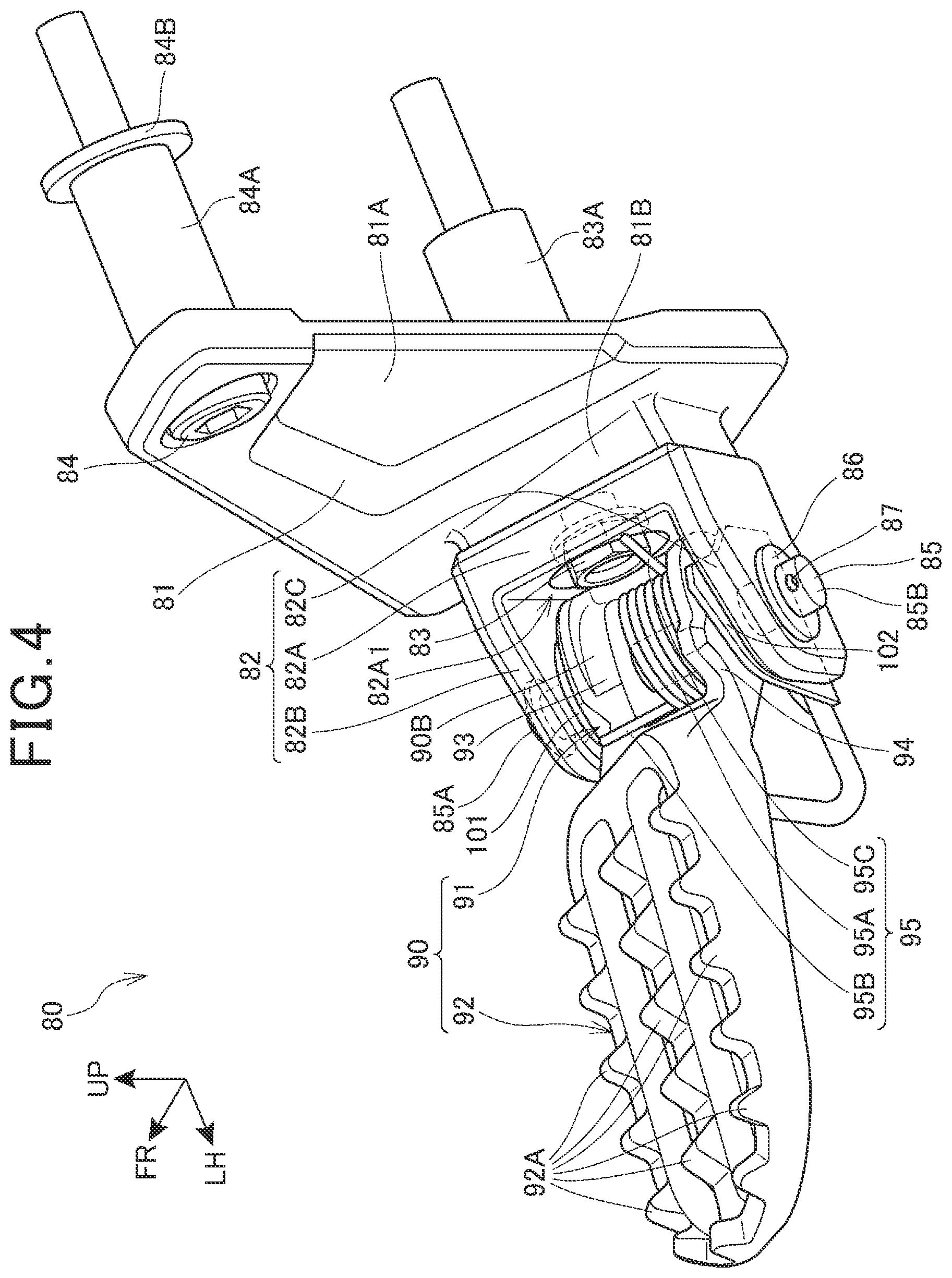 Patent US11772735 Figure 4 – Main step structure for saddle riding vehicle