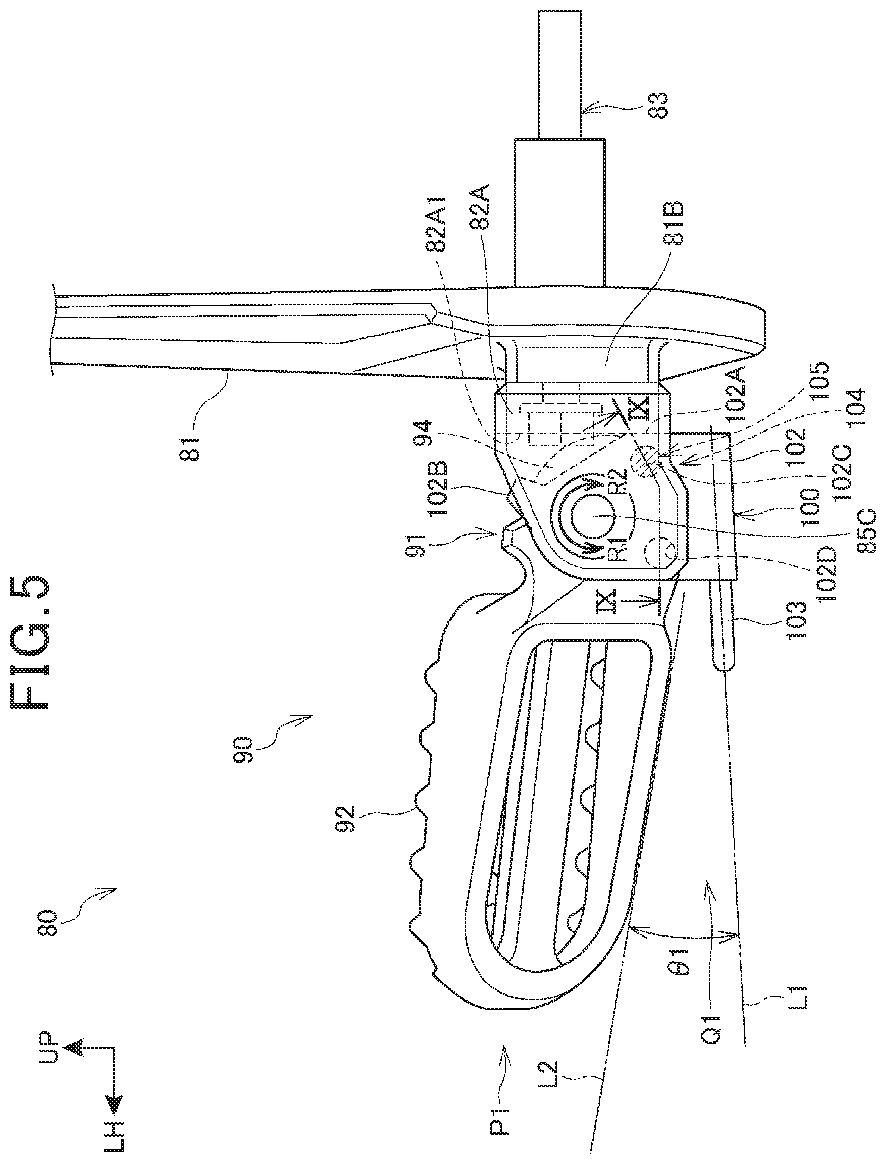 Patent US11772735 Figure 5 – Main step structure for saddle riding vehicle