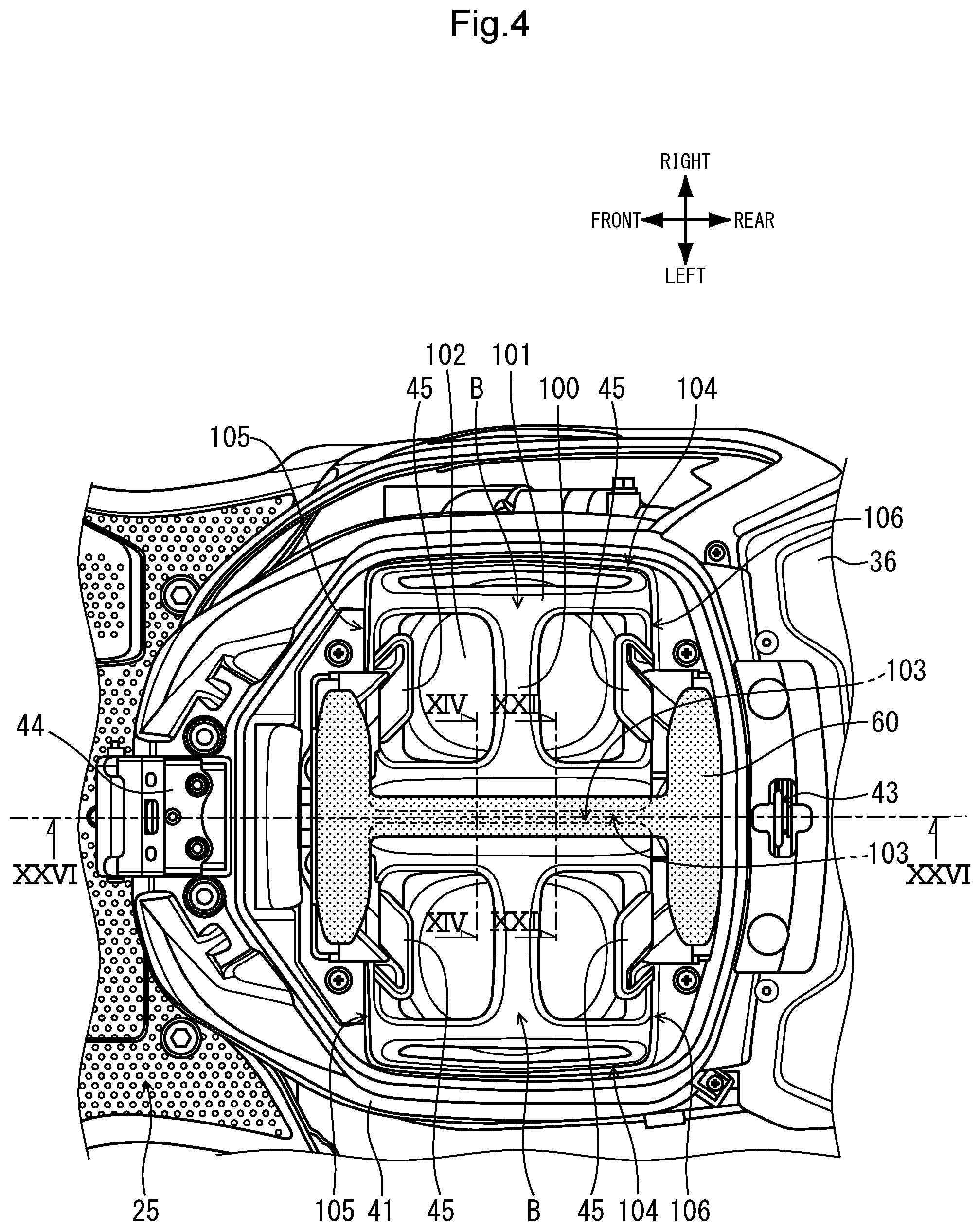 Patent US11772737 Figure 4 – Battery attaching/detaching structure for saddle-type vehicle