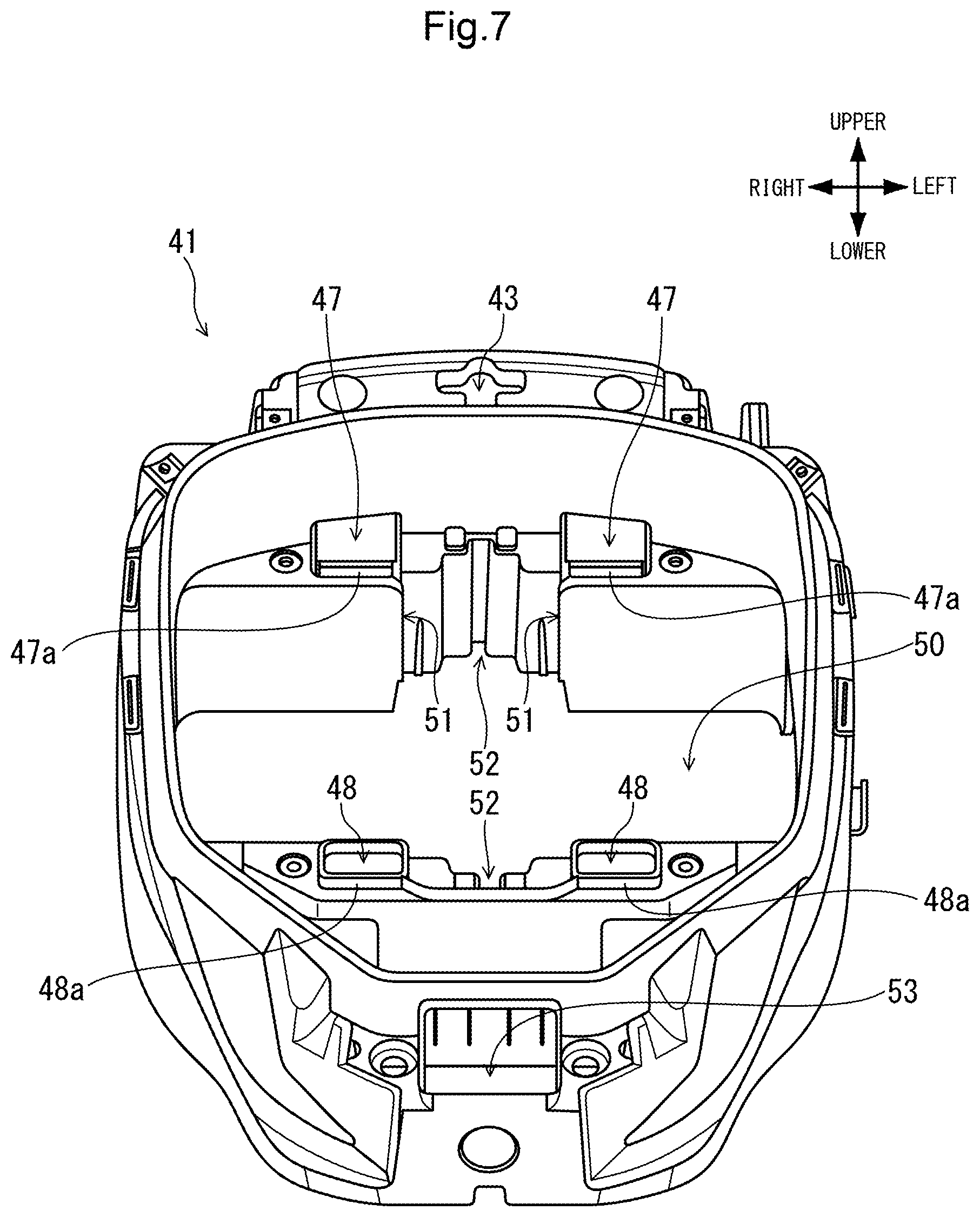 Patent US11772737 Figure 7 – Battery attaching/detaching structure for saddle-type vehicle