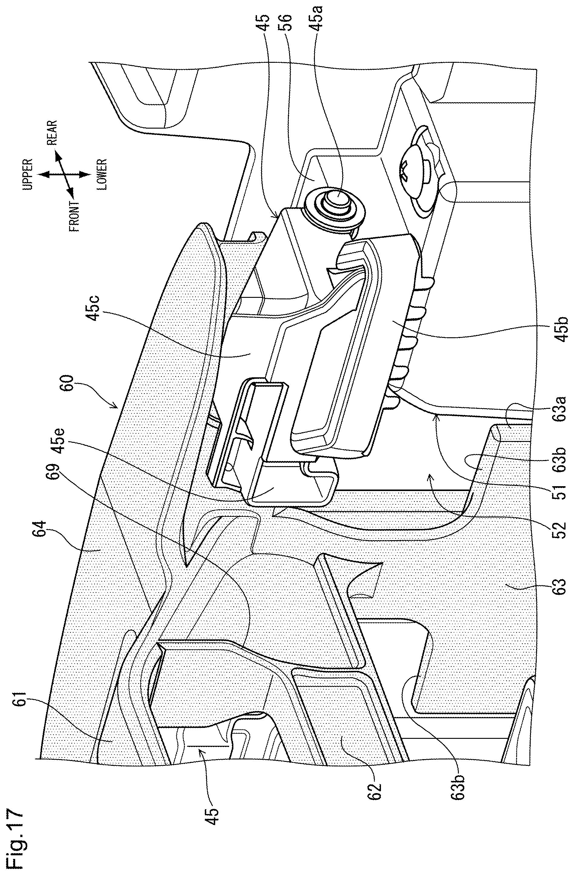 Patent US11772737 Figure 17 – Battery attaching/detaching structure for saddle-type vehicle