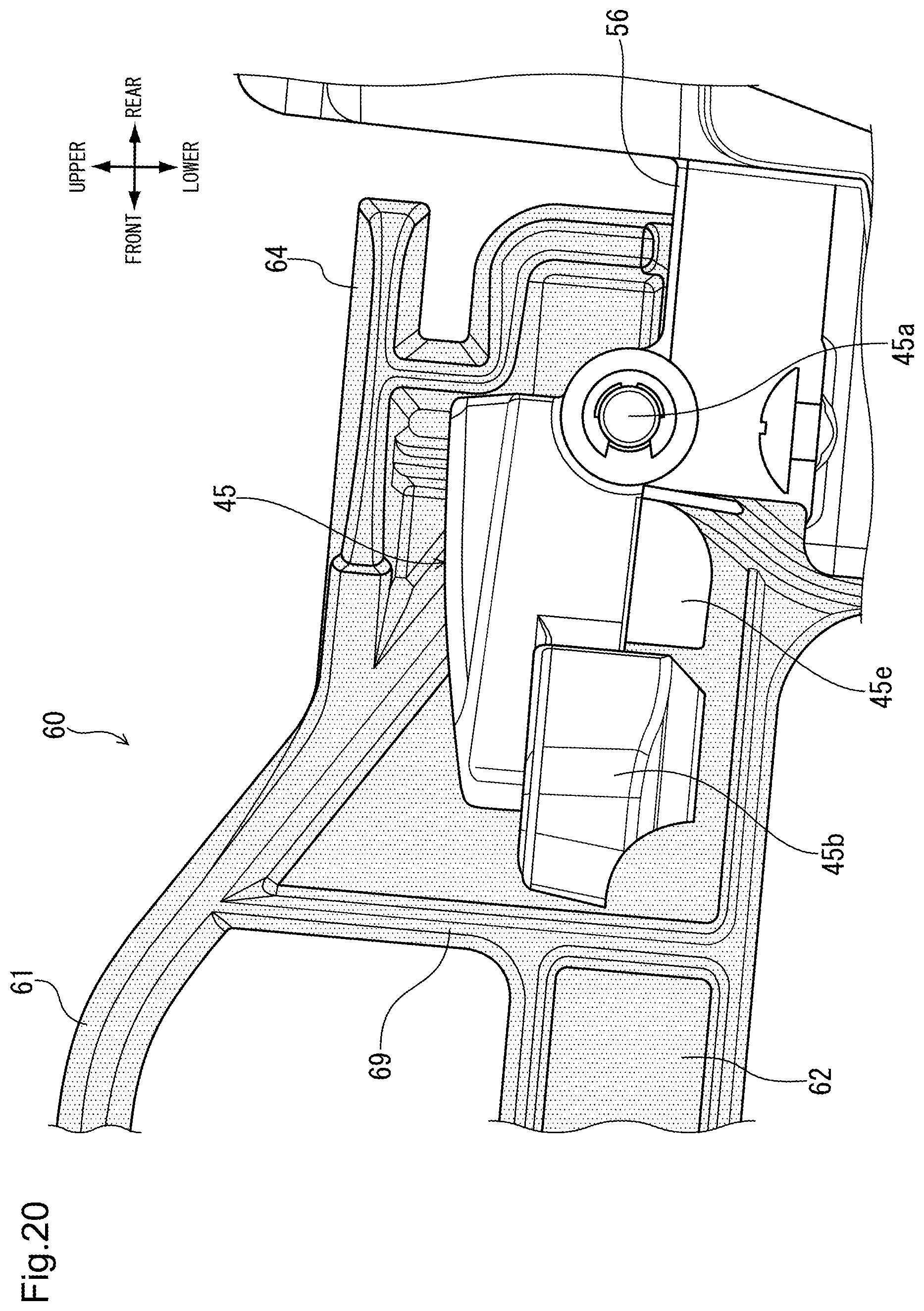 Patent US11772737 Figure 20 – Battery attaching/detaching structure for saddle-type vehicle