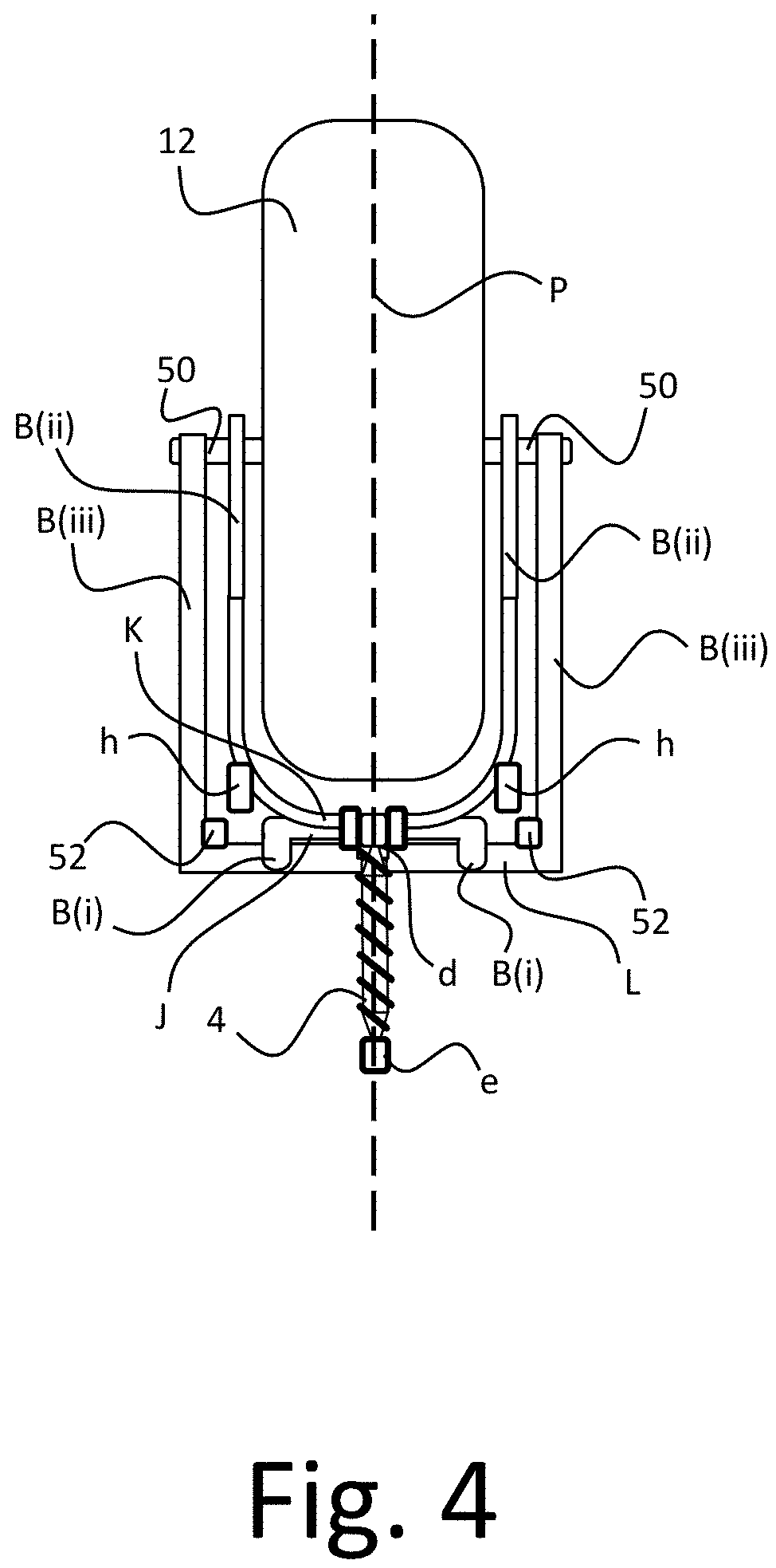 Patent US11772738 Figure 4 – Rear wheel linkage system for a chain-wheeled vehicle