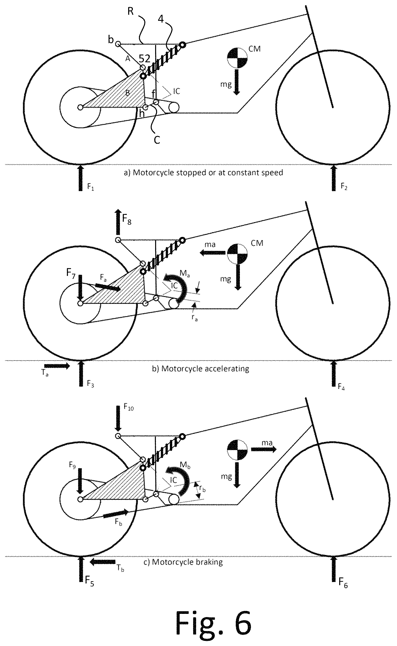 Patent US11772738 Figure 6 – Rear wheel linkage system for a chain-wheeled vehicle