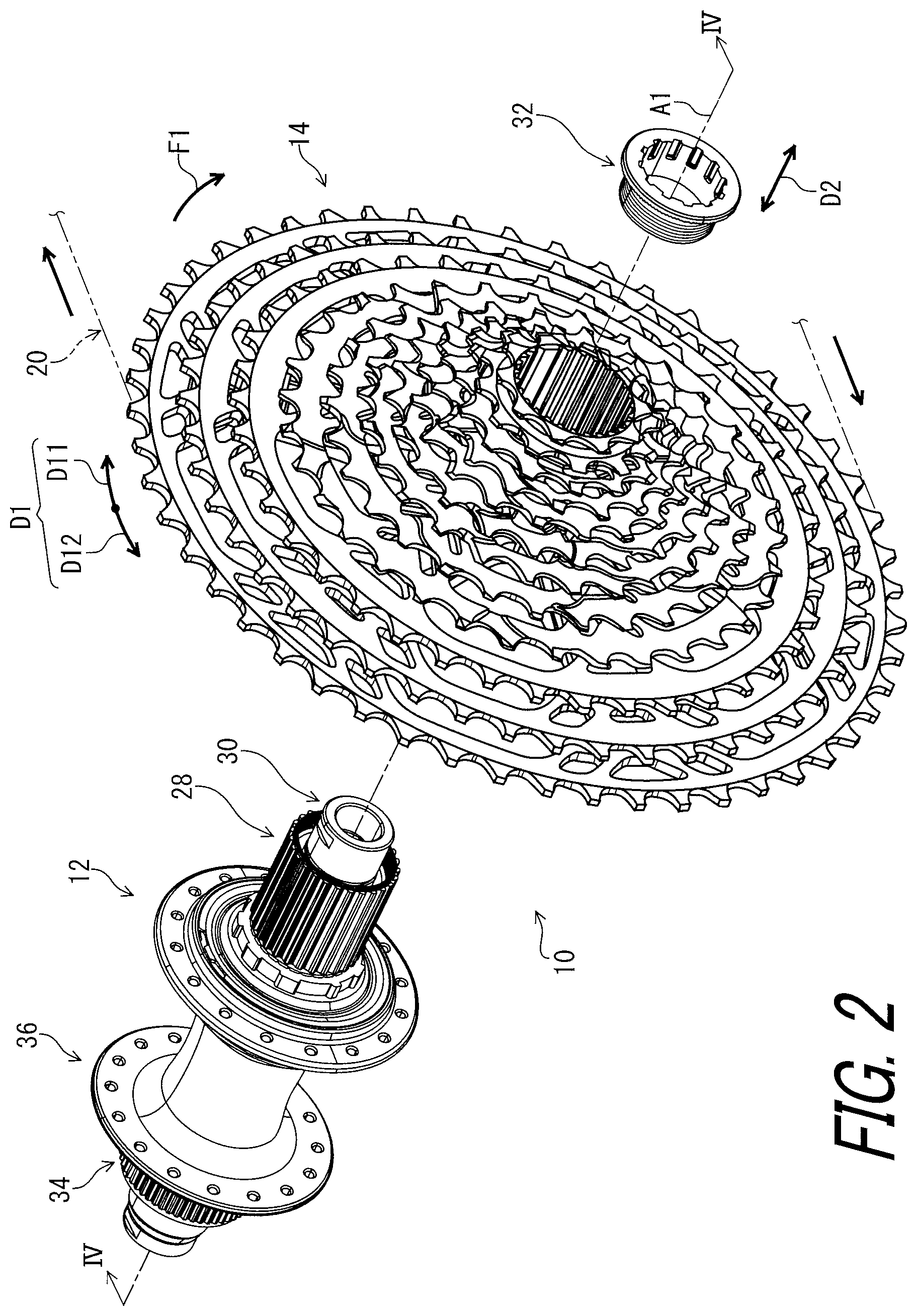 Patent US11772741 Figure 2 – Sprocket support