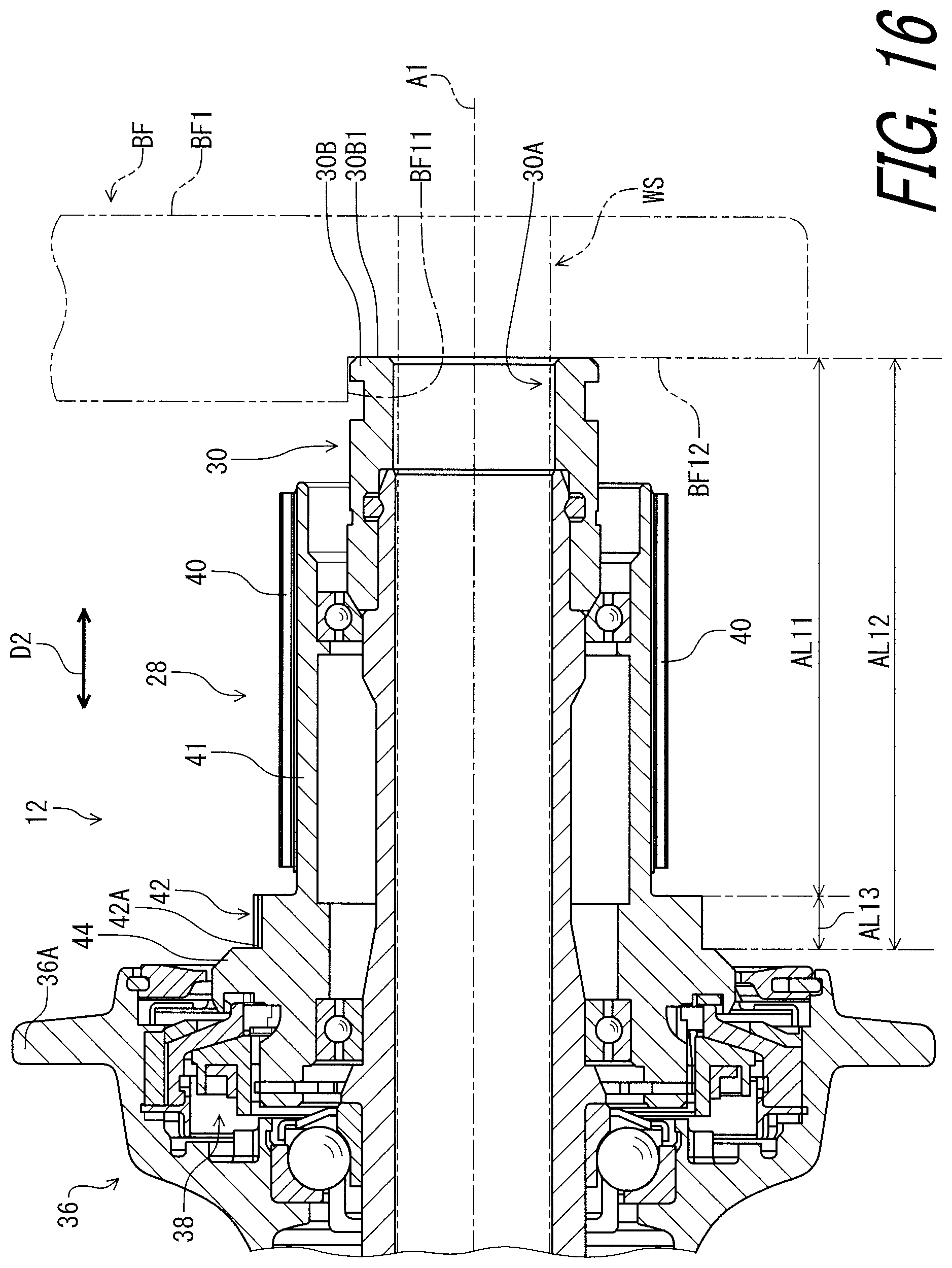 Patent US11772741 Figure 16 – Sprocket support
