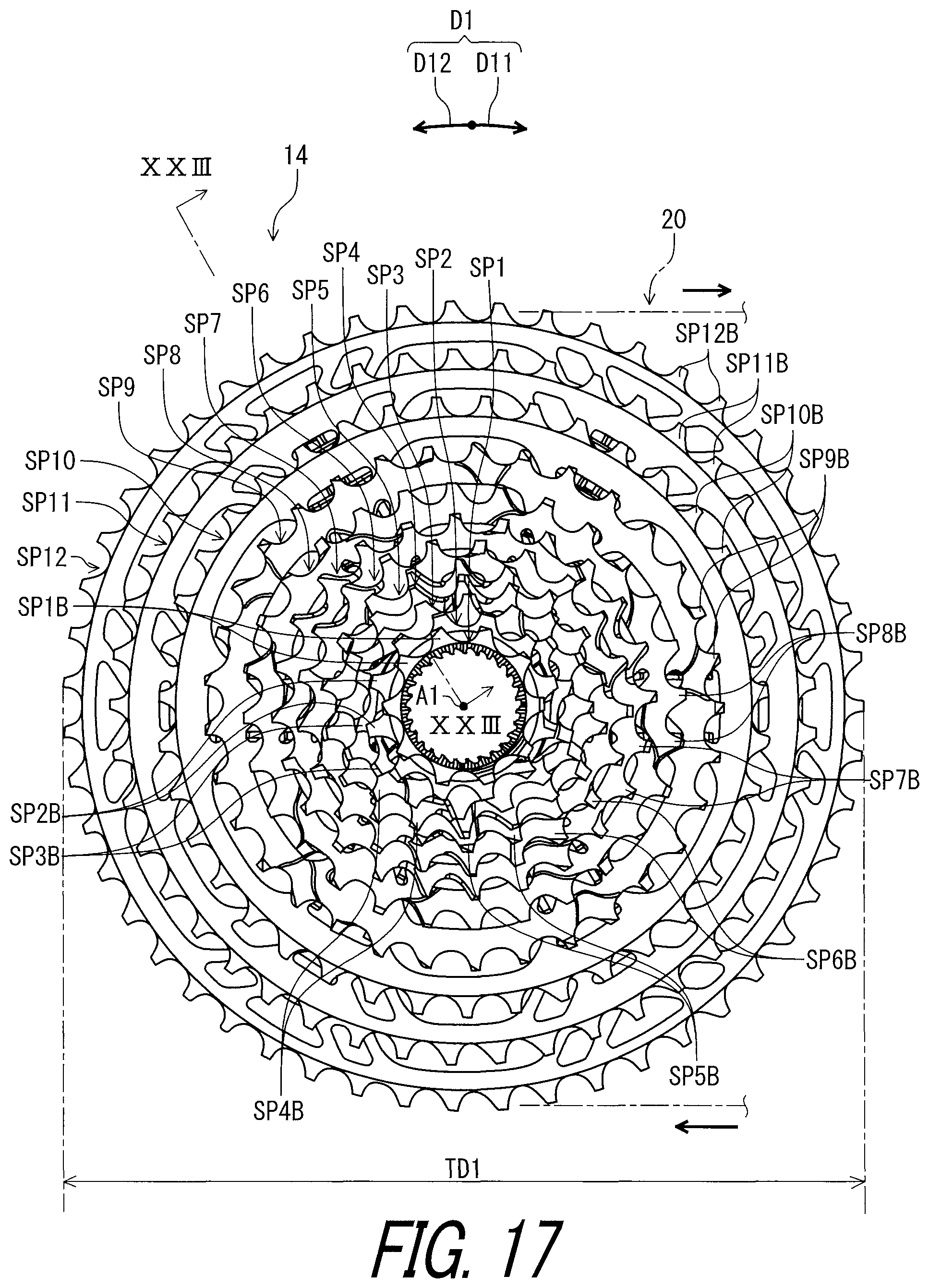 Patent US11772741 Figure 17 – Sprocket support