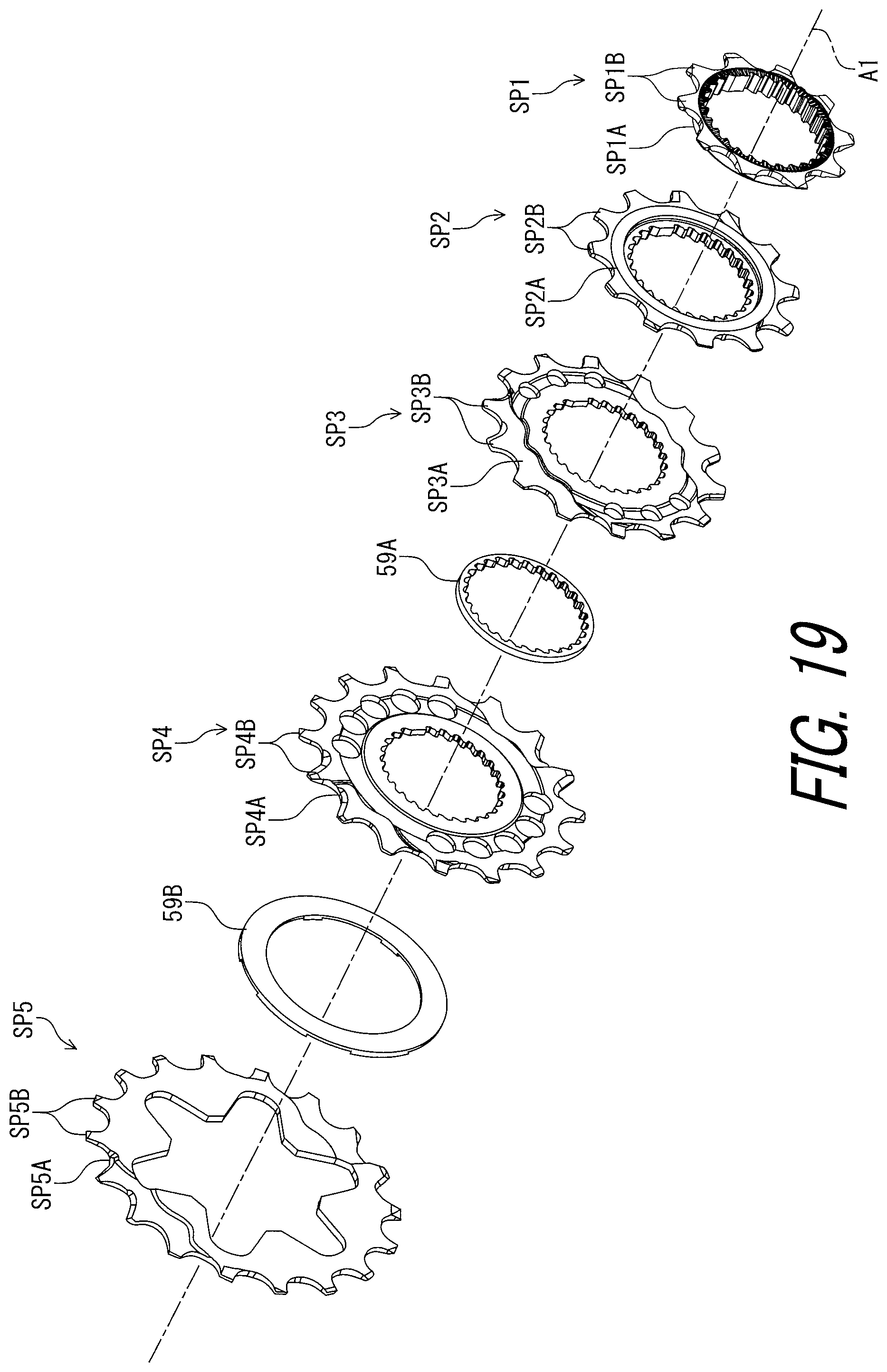 Patent US11772741 Figure 19 – Sprocket support