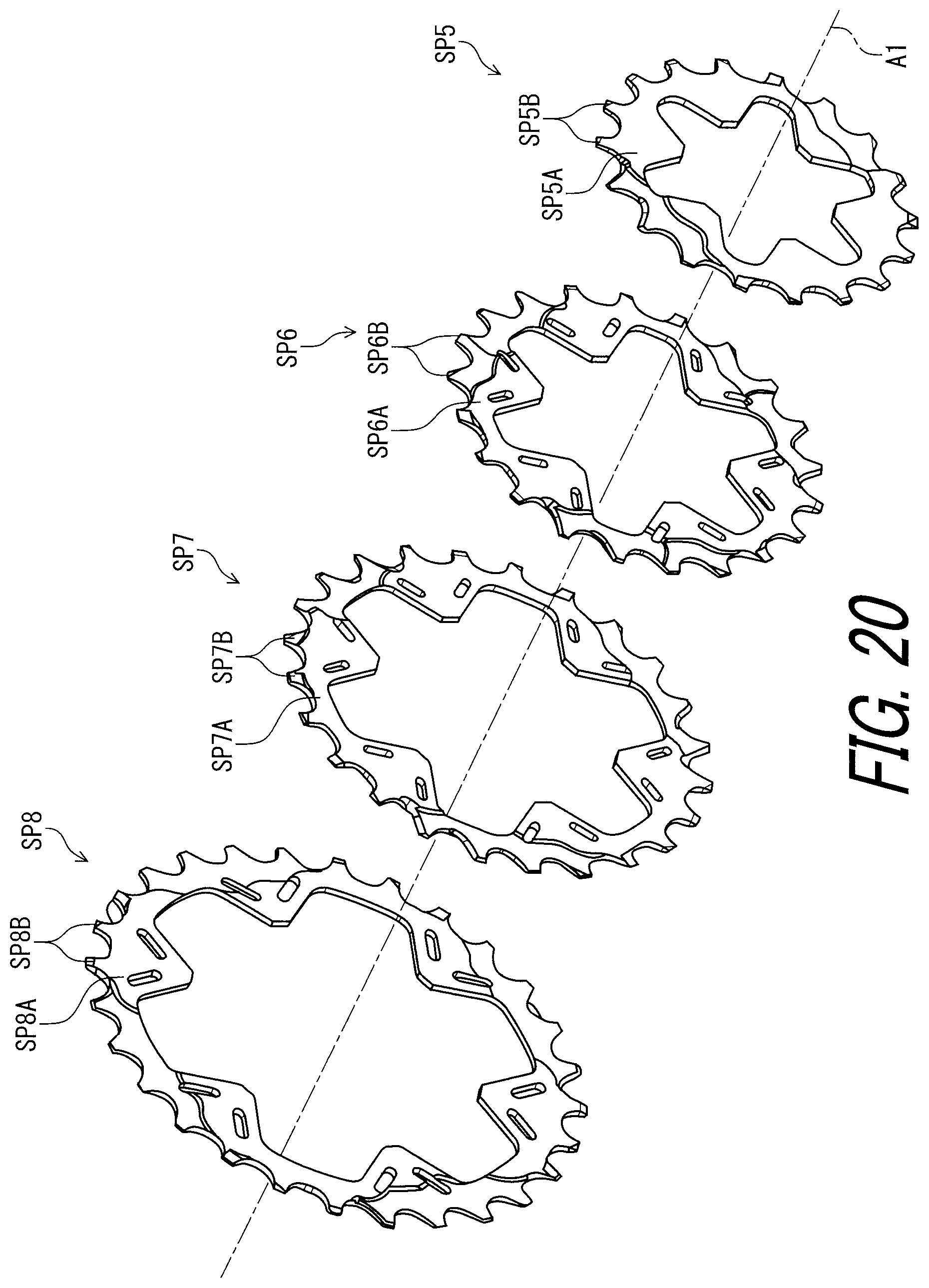 Patent US11772741 Figure 20 – Sprocket support