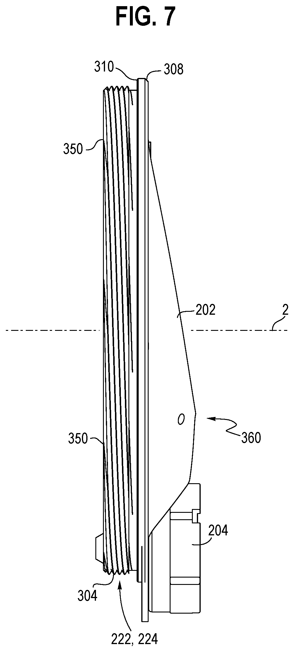 Patent US11772742 Figure 7 – Front chainring assembly