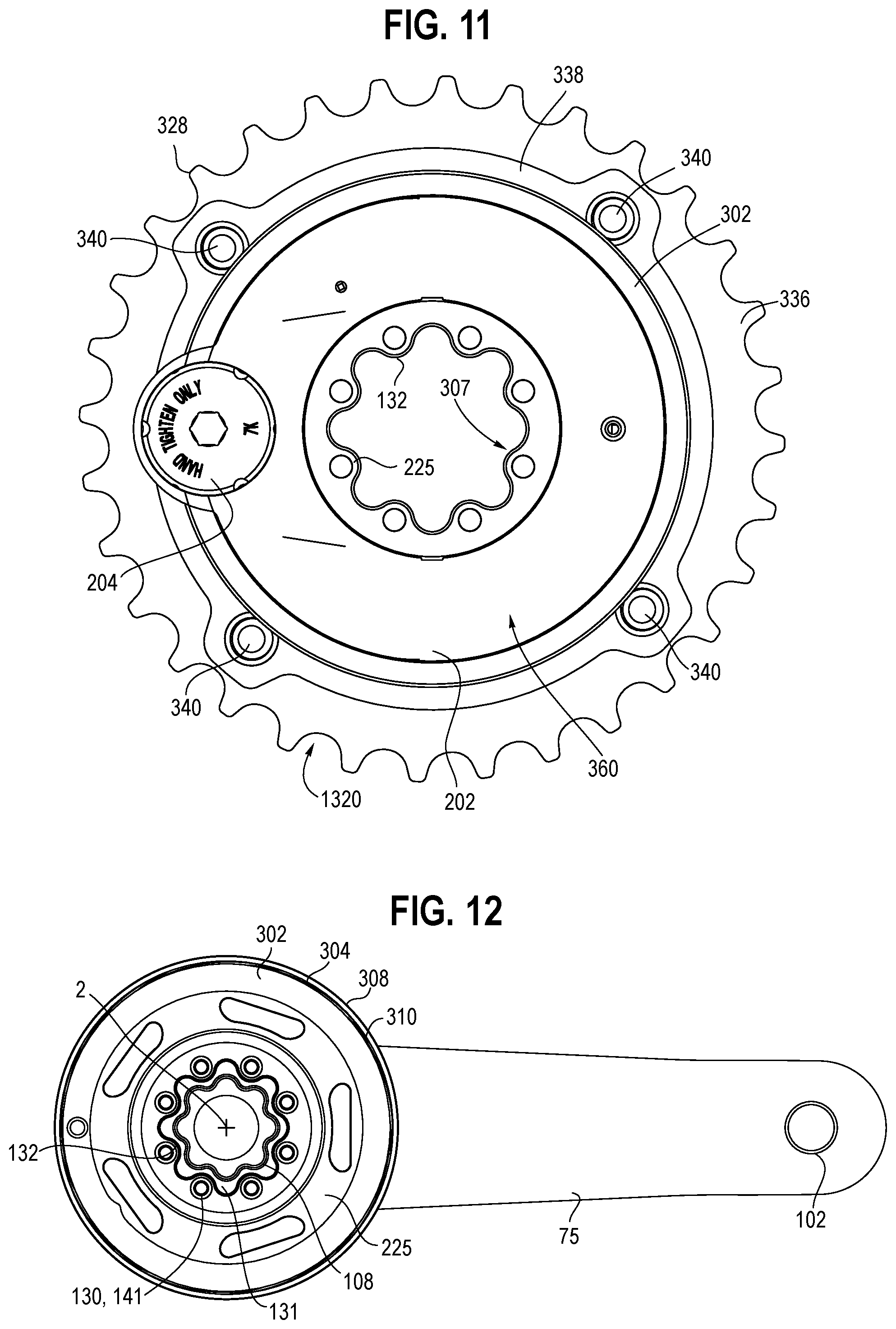 Patent US11772742 Figure 10 – Front chainring assembly