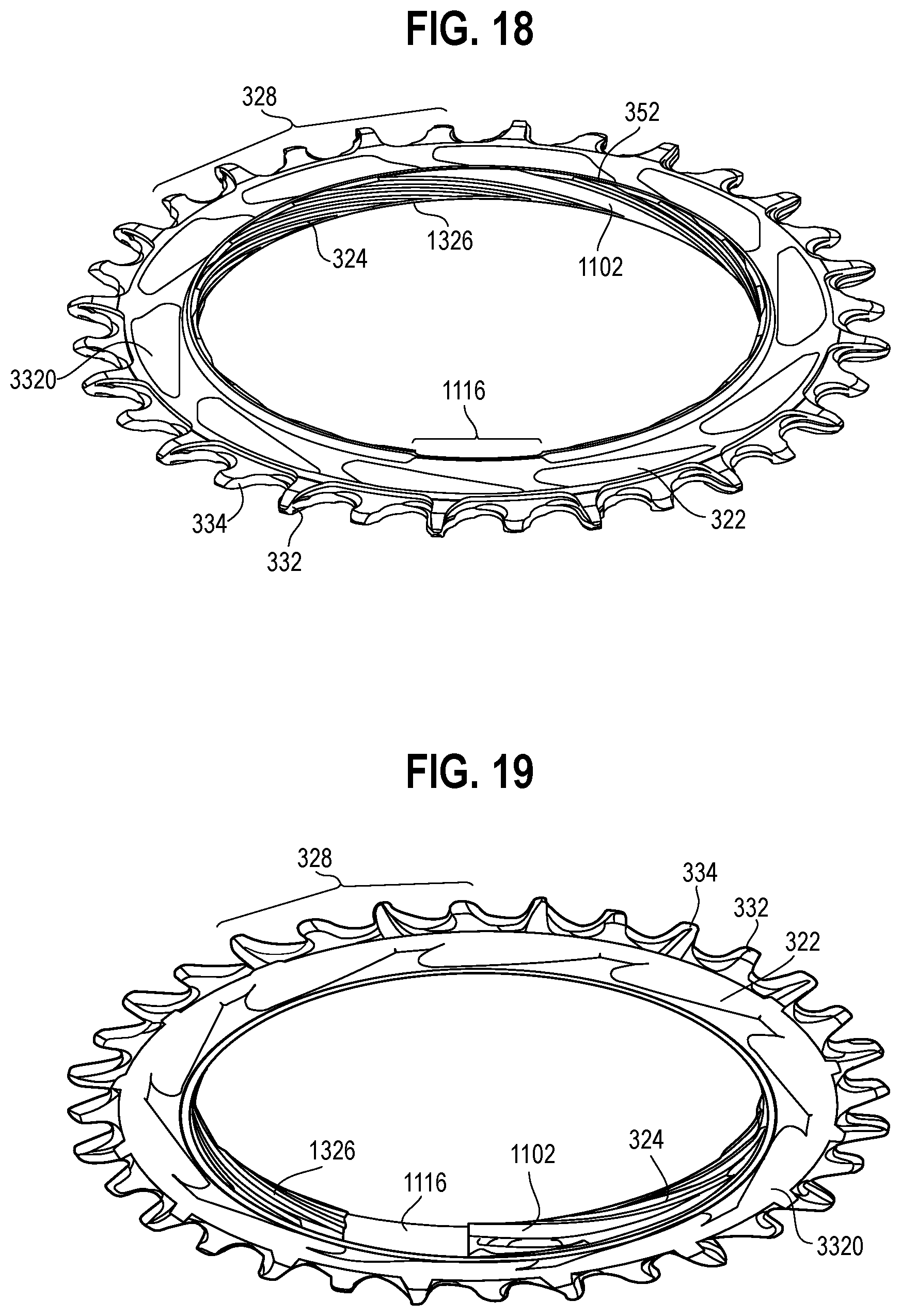 Patent US11772742 Figure 15 – Front chainring assembly