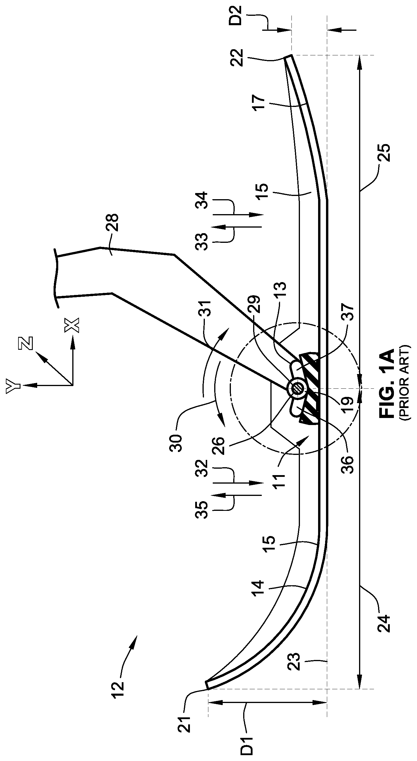 Patent US11772747 Figure 1 – Snowmobile ski bumper and methods for using same
