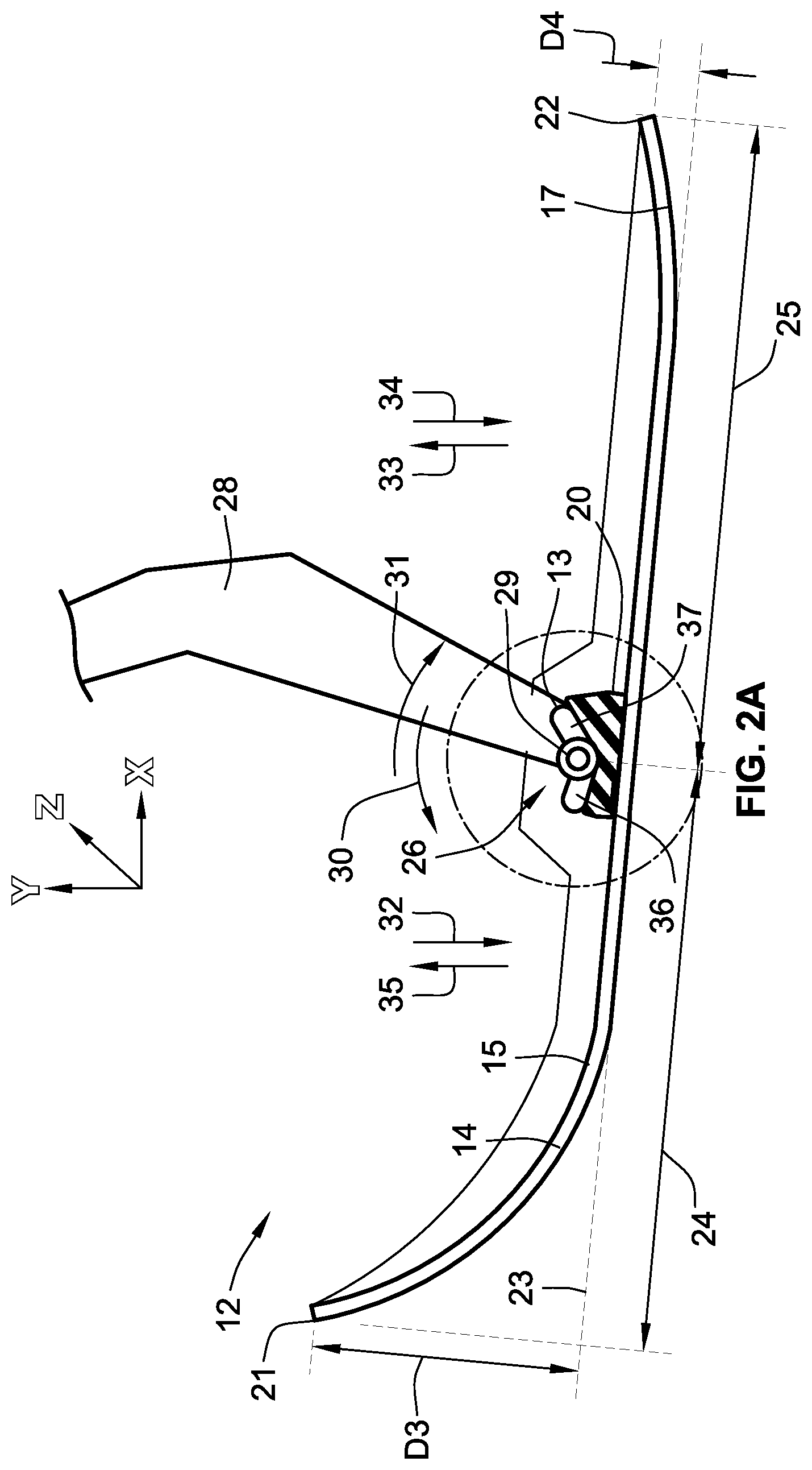 Patent US11772747 Figure 3 – Snowmobile ski bumper and methods for using same