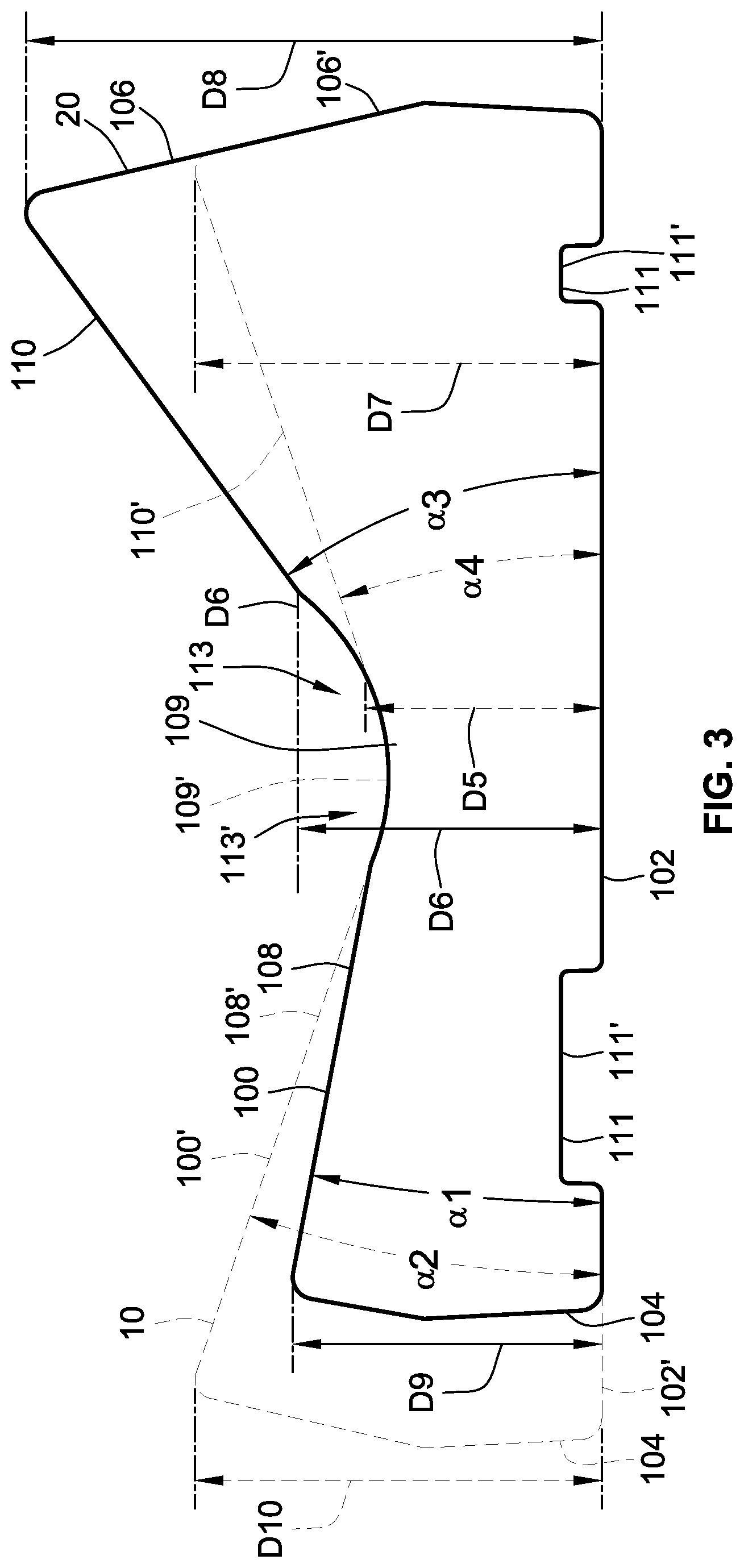 Patent US11772747 Figure 5 – Snowmobile ski bumper and methods for using same