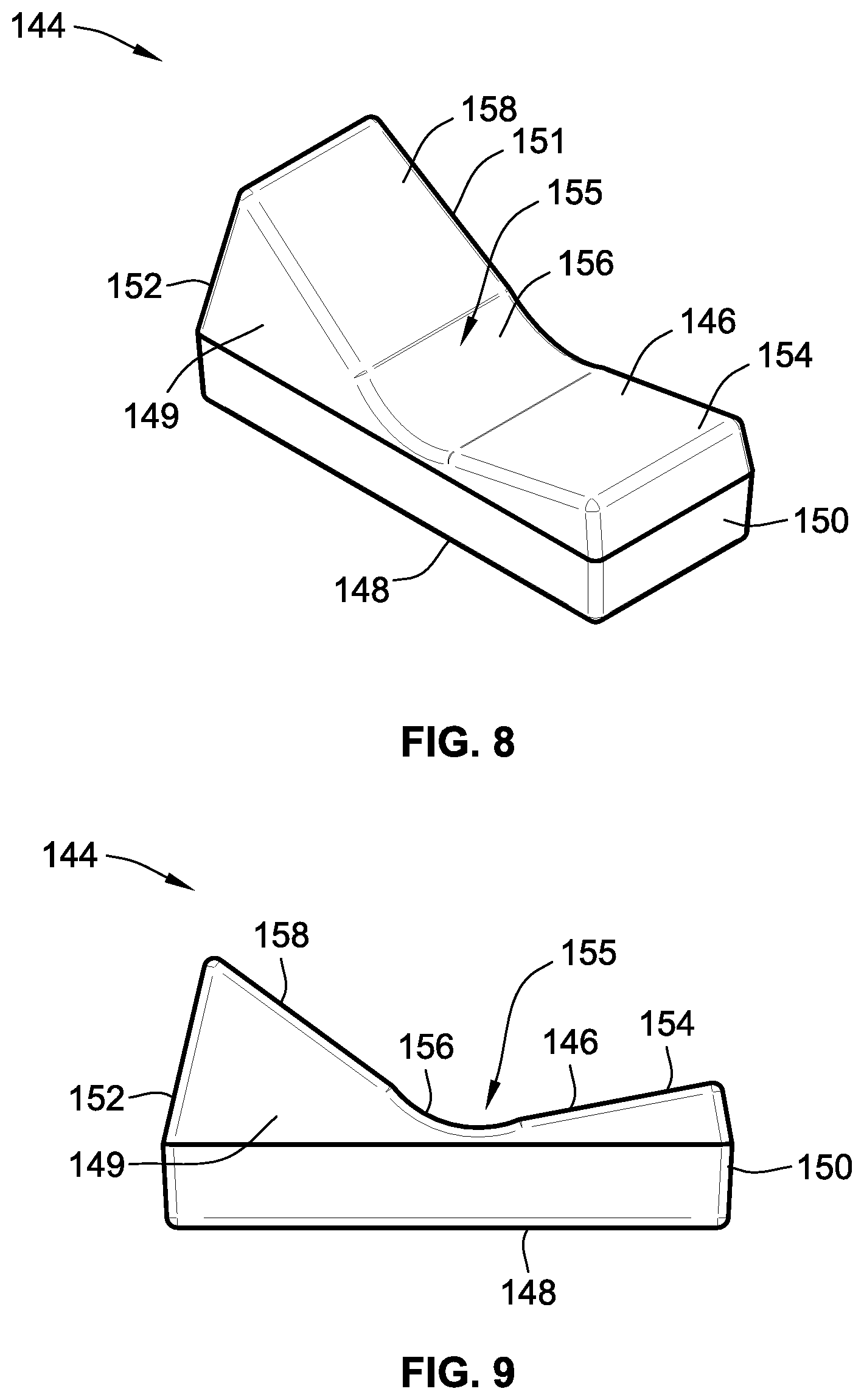 Patent US11772747 Figure 8 – Snowmobile ski bumper and methods for using same