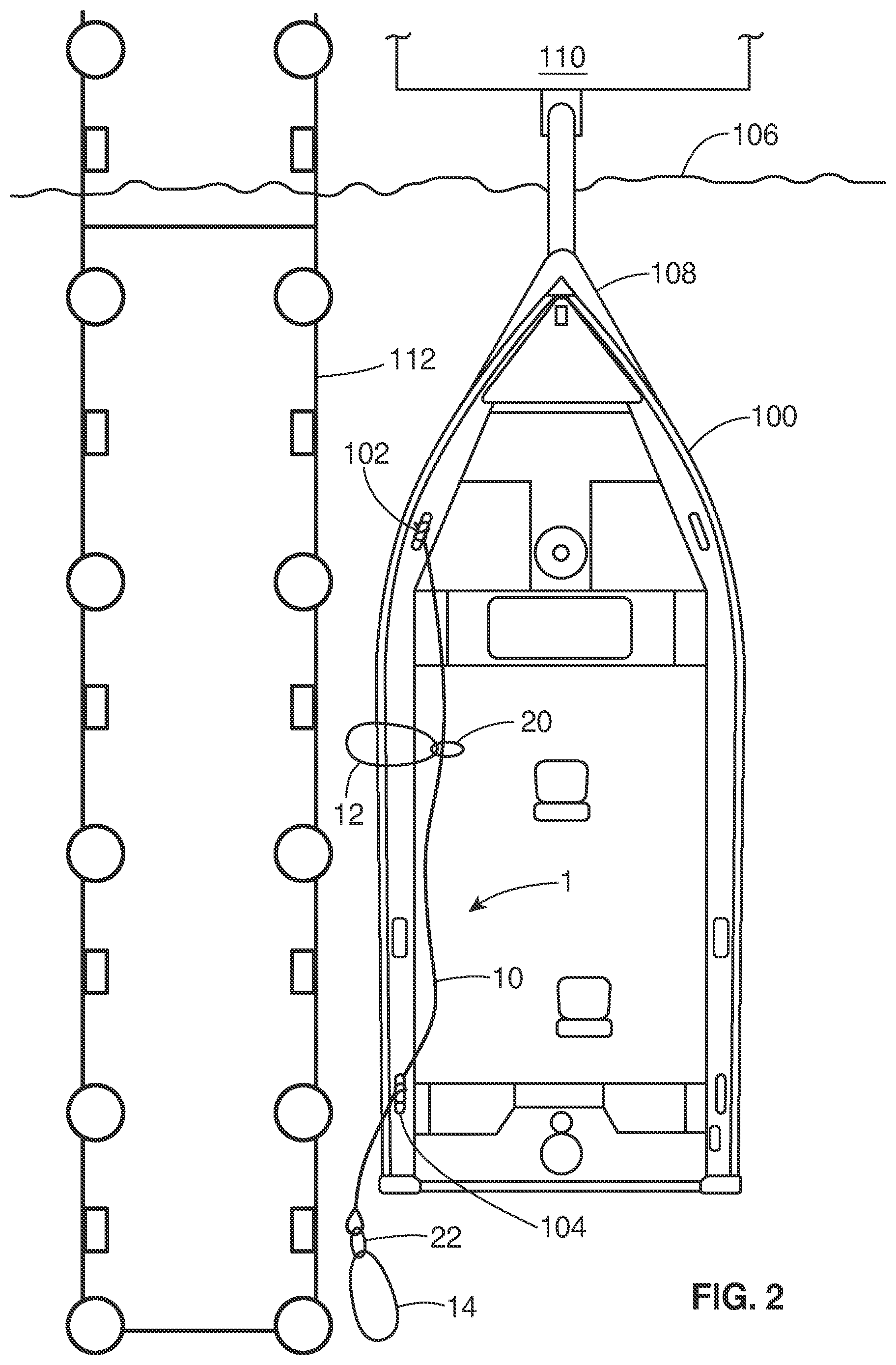 Patent US11772749 Figure 2 – Boat launching device