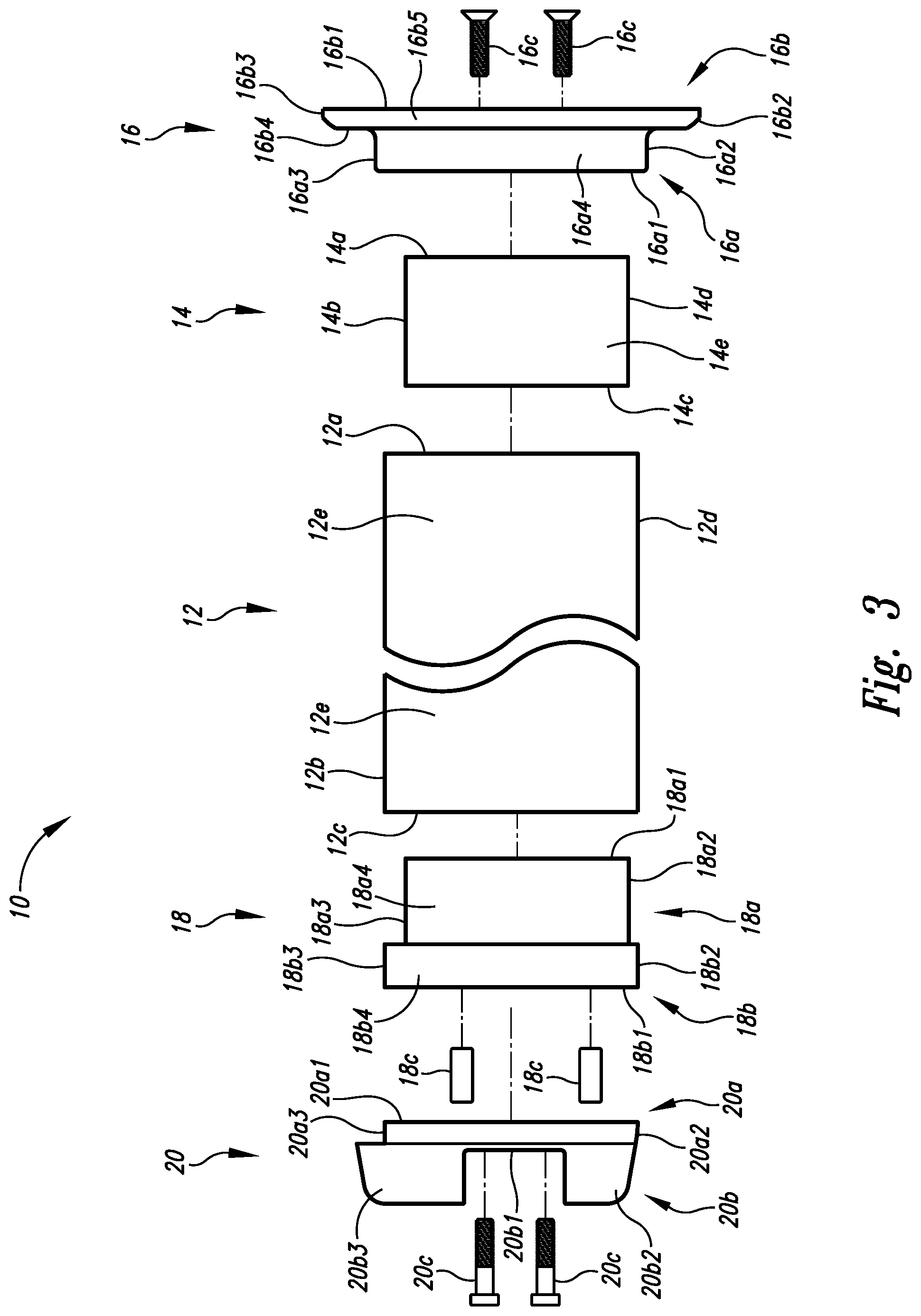 Patent US11772752 Figure 3 – Enhanced mast assembly for hydrofoil watersports board system