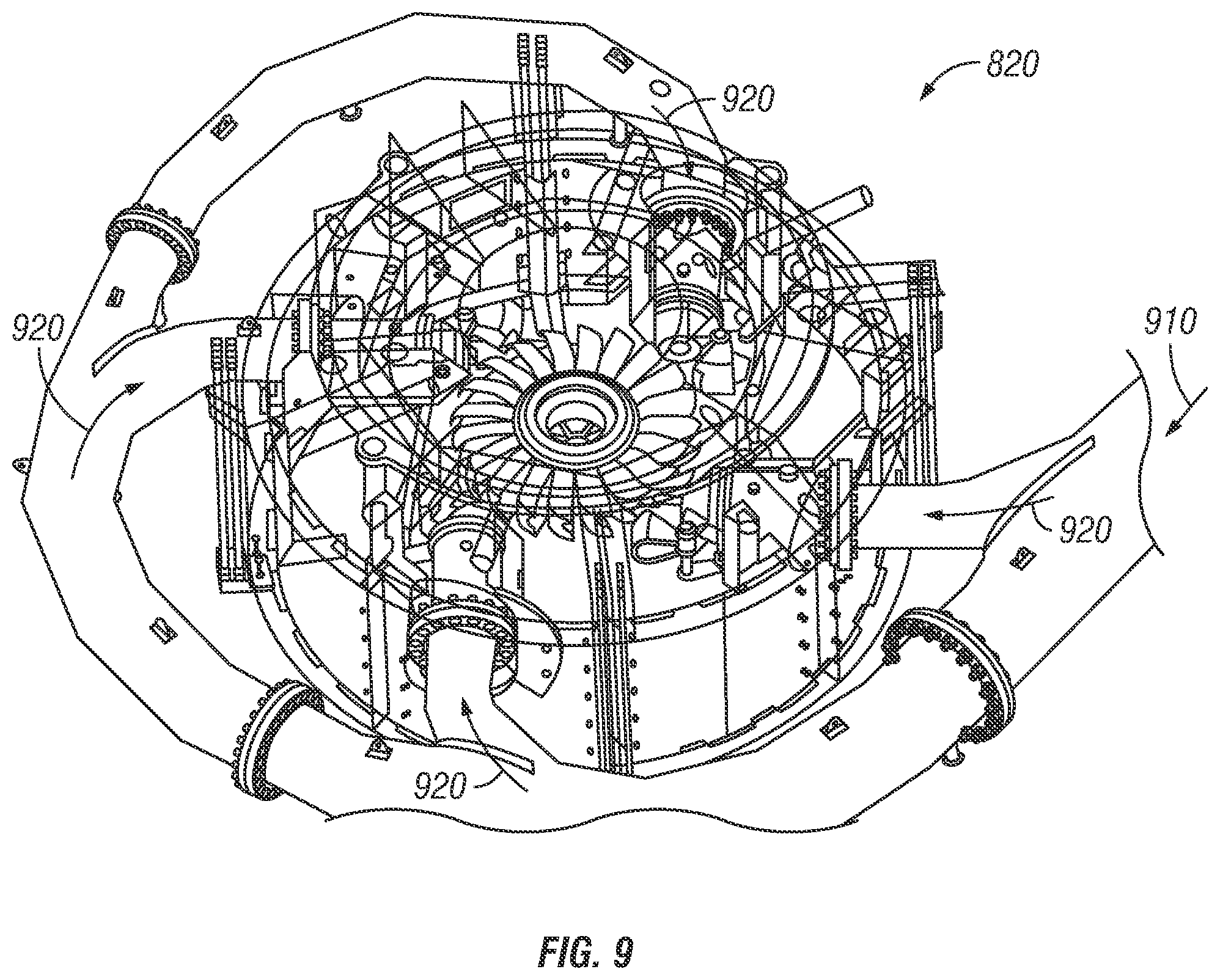 Patent US11772754 Figure 8 – Hydroelectricity production facility using changes in water column density to induce vertical flow