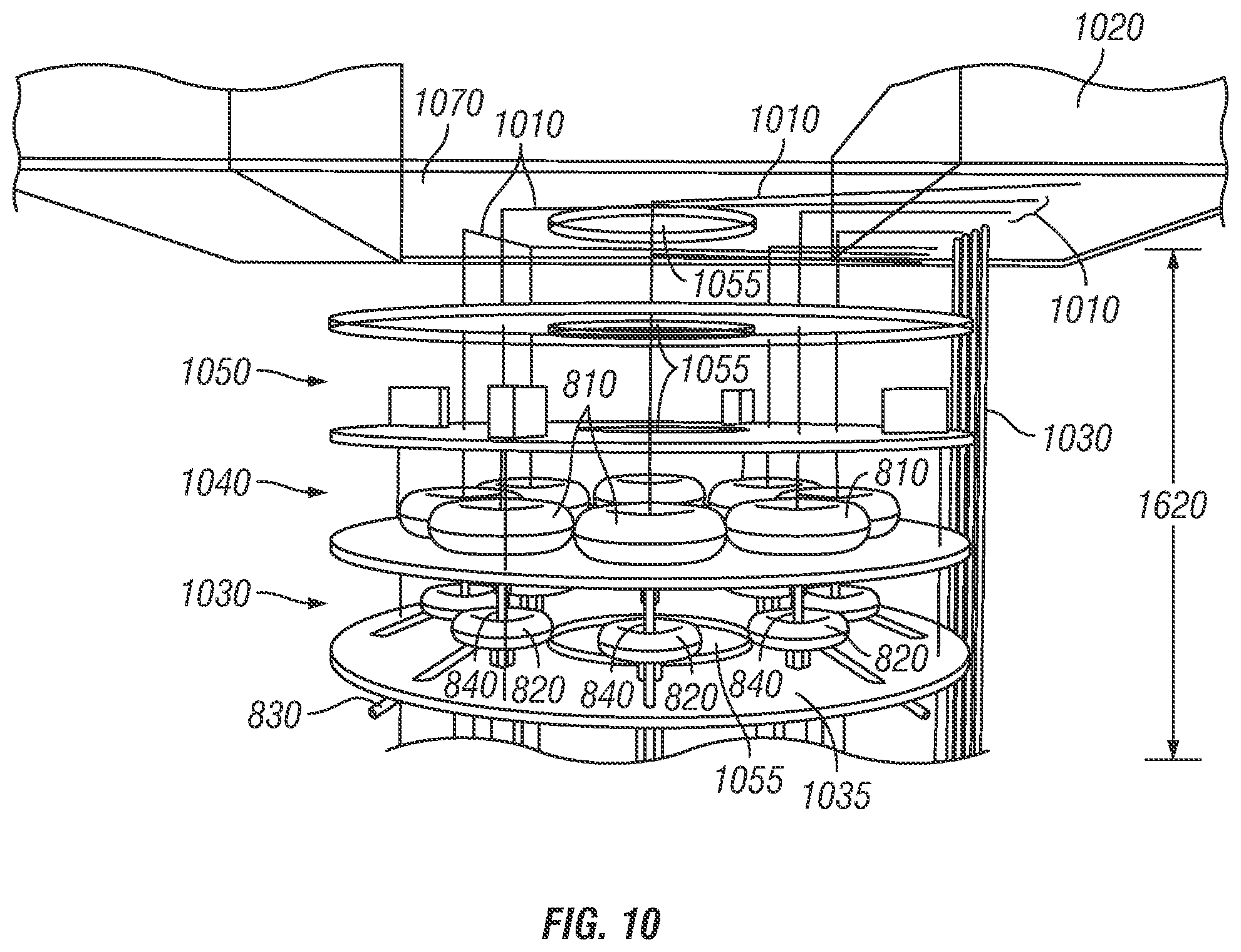 Patent US11772754 Figure 9 – Hydroelectricity production facility using changes in water column density to induce vertical flow