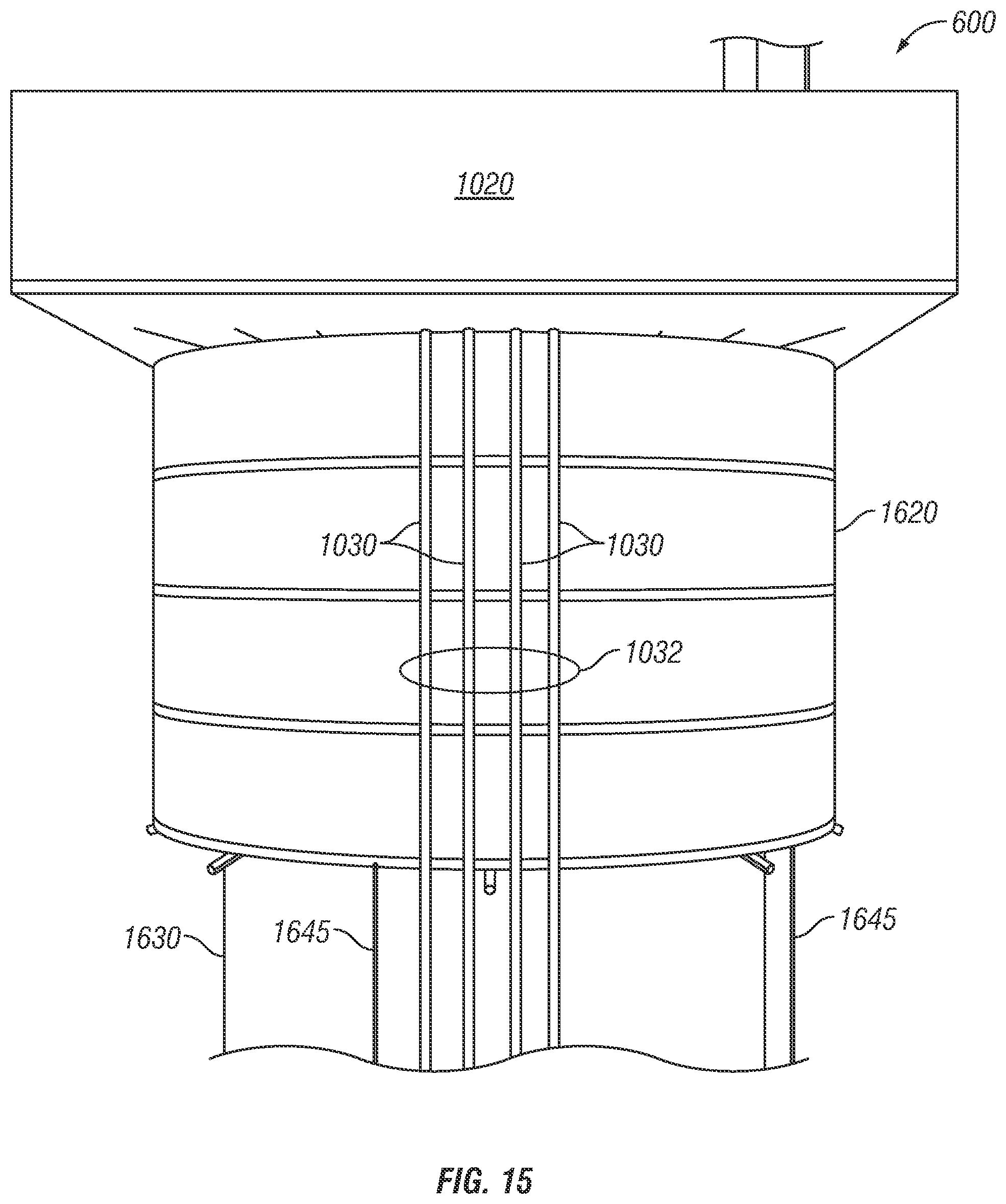 Patent US11772754 Figure 14 – Hydroelectricity production facility using changes in water column density to induce vertical flow