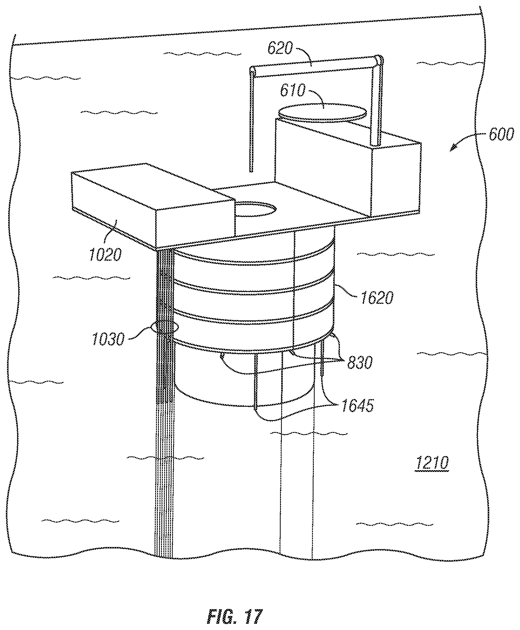 Patent US11772754 Figure 16 – Hydroelectricity production facility using changes in water column density to induce vertical flow